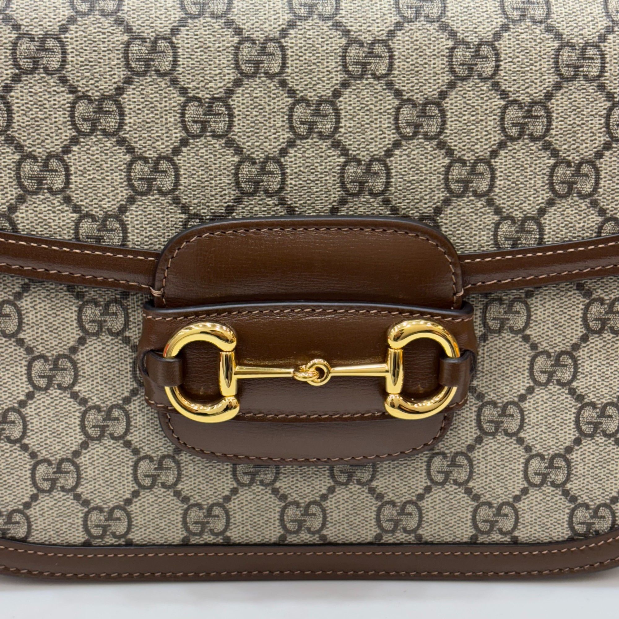Gucci Horsebit GG Medium Shoulder Bag Brown Size ONE SIZE - 3 Thumbnail