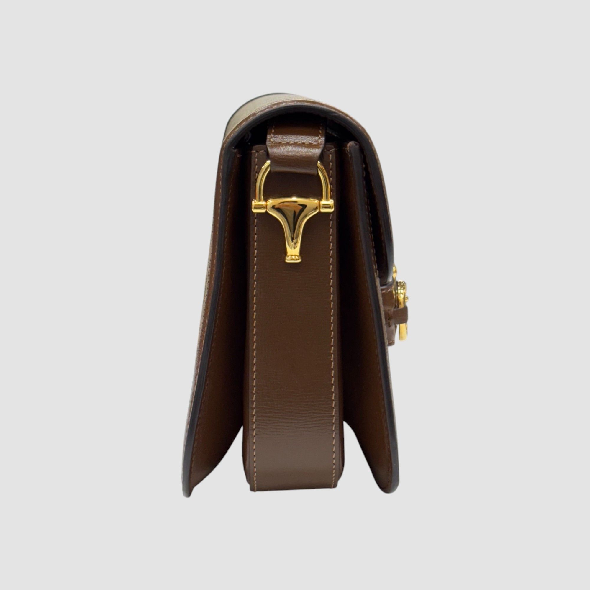 Gucci Horsebit GG Medium Shoulder Bag Brown Size ONE SIZE - 4 Thumbnail