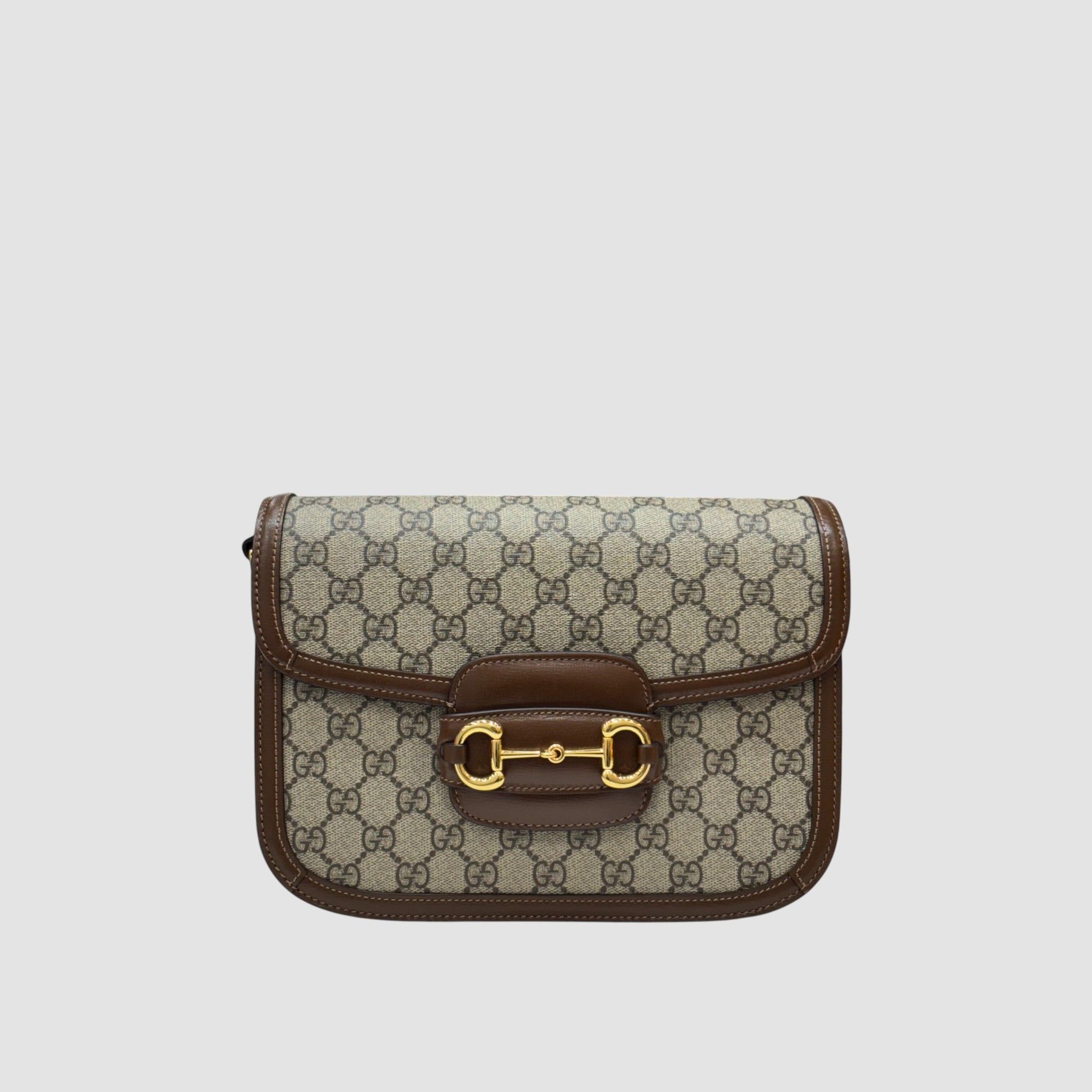 Gucci Horsebit GG Medium Shoulder Bag Brown Size ONE SIZE - 2 Thumbnail