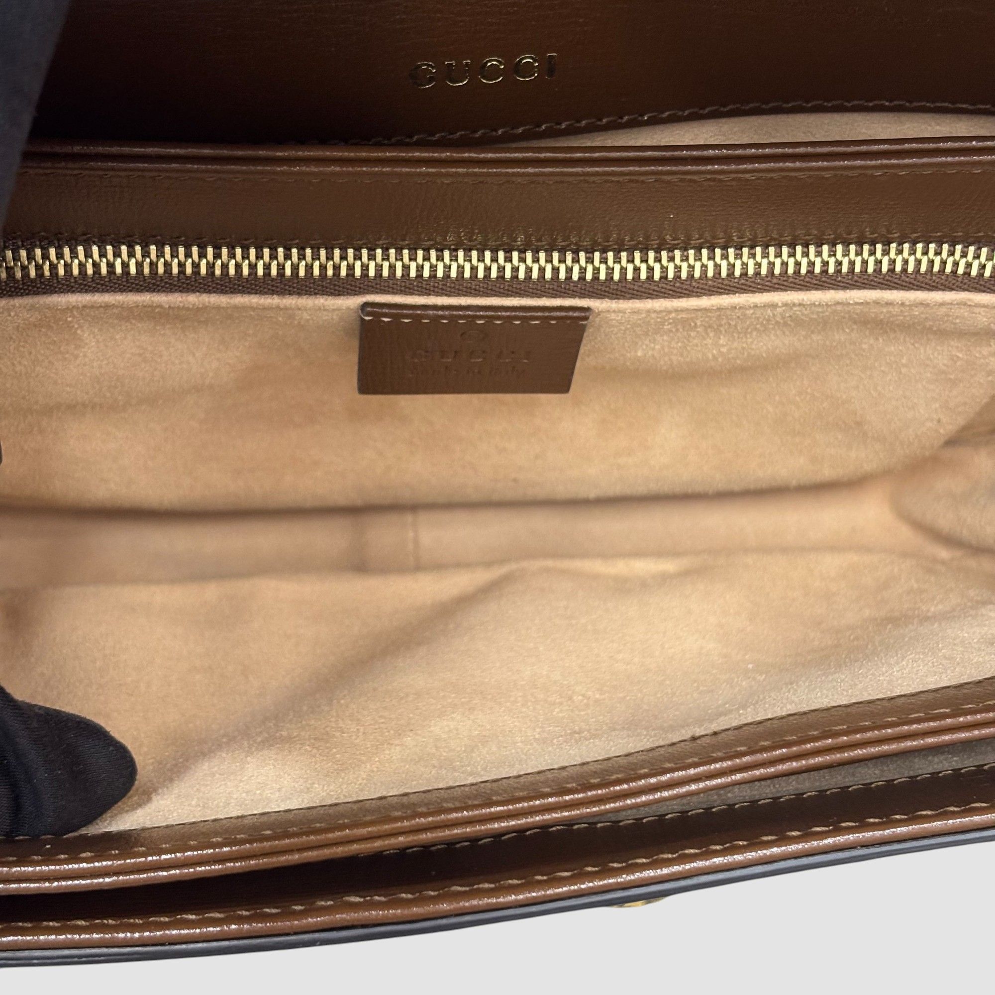 Gucci Horsebit GG Medium Shoulder Bag Brown Size ONE SIZE - 7 Thumbnail