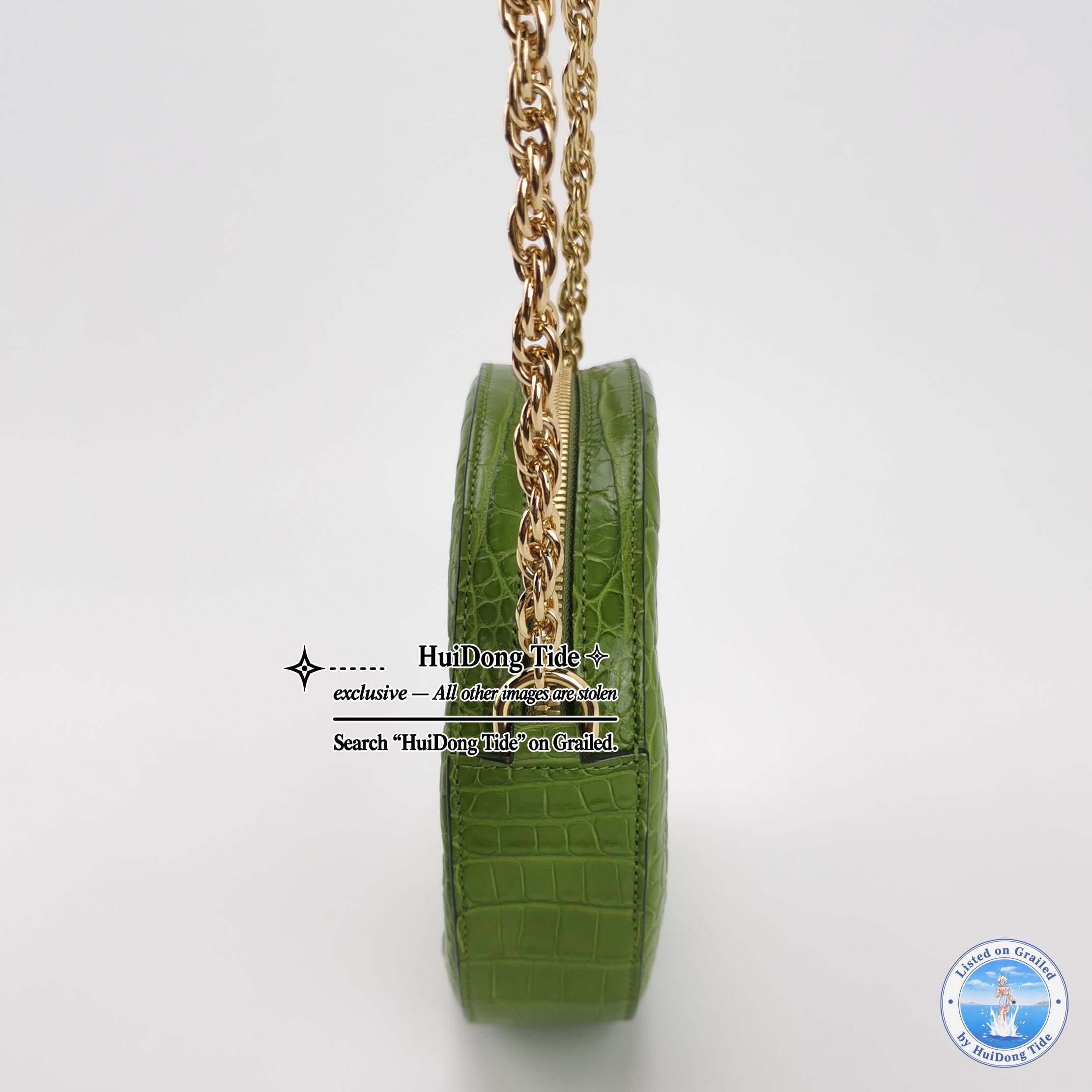 Gucci Gucci Ophidia Green Crocodile Embossed Mini Shoulder Bag Size ONE SIZE - 3 Thumbnail