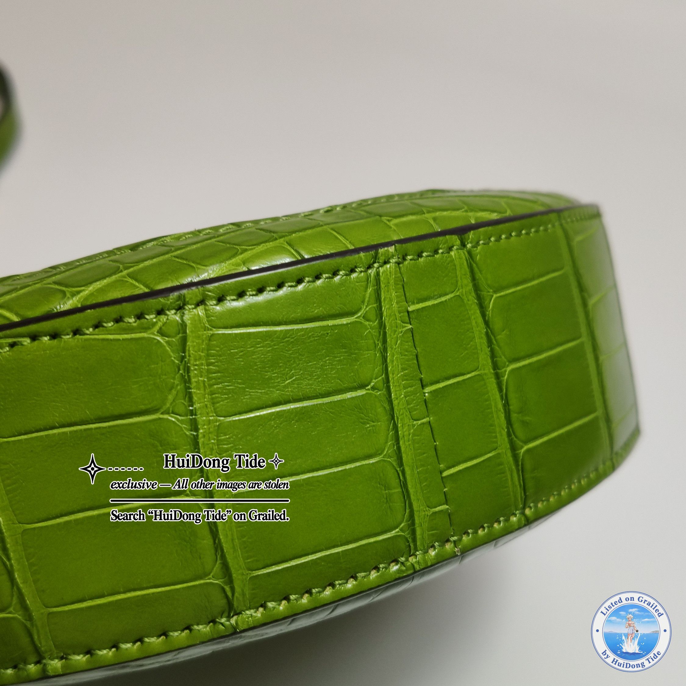 Gucci Gucci Ophidia Green Crocodile Embossed Mini Shoulder Bag Size ONE SIZE - 13 Thumbnail