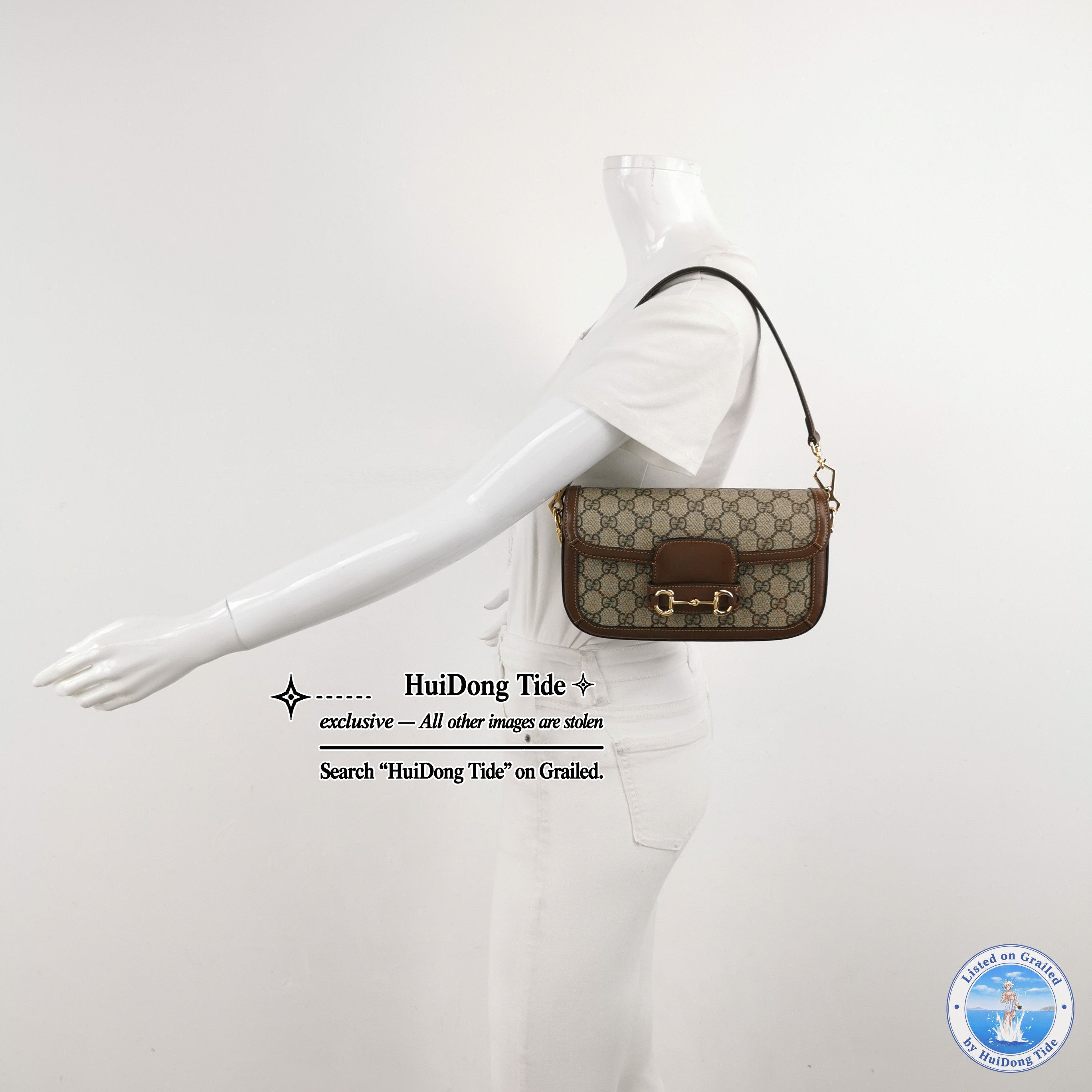 Gucci Gucci 1955 Horsebit GG Supreme Shoulder Bag Size ONE SIZE - 2 Thumbnail