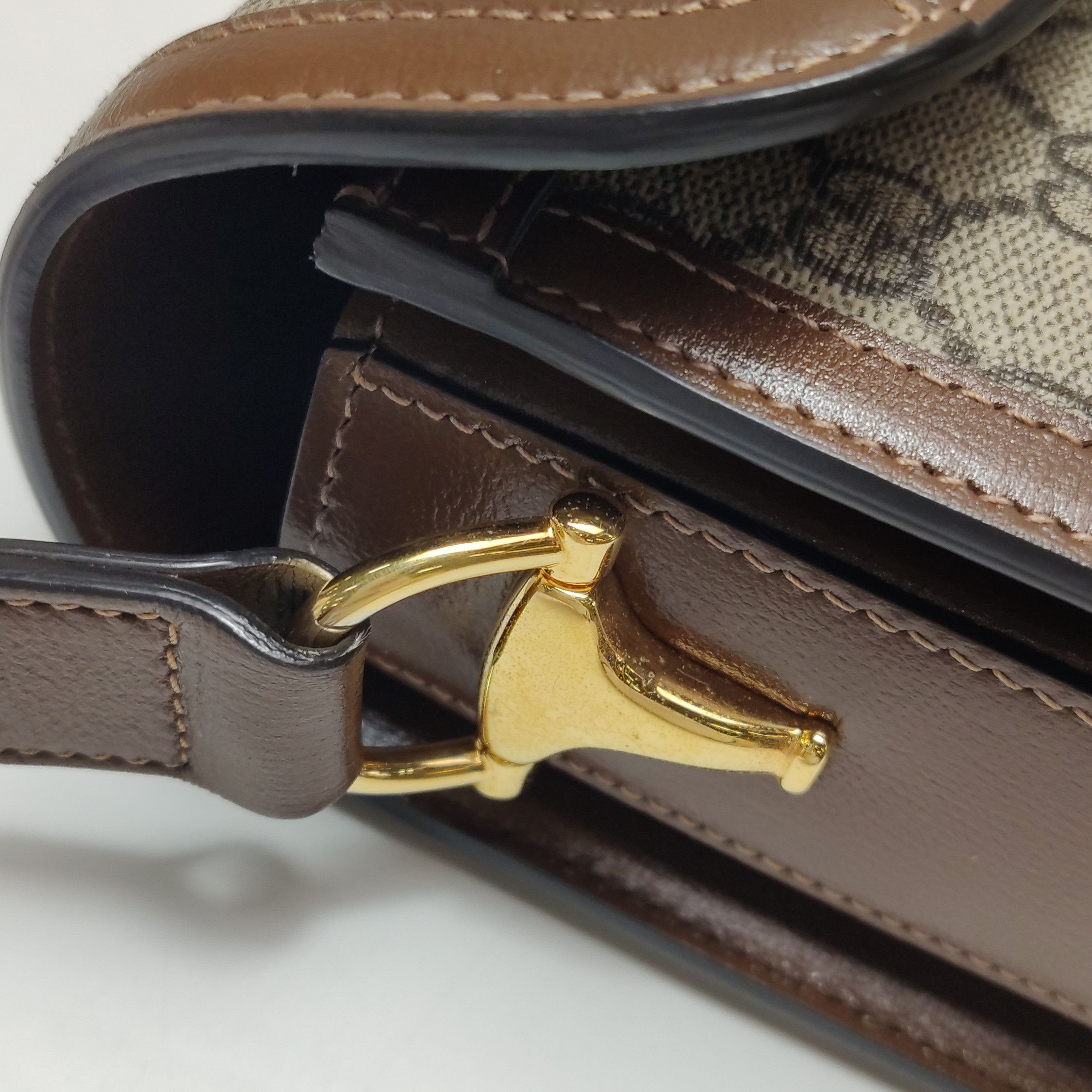 Gucci Gucci 1955 GG Supreme Horsebit Shoulder Bag Size ONE SIZE - 14 Thumbnail