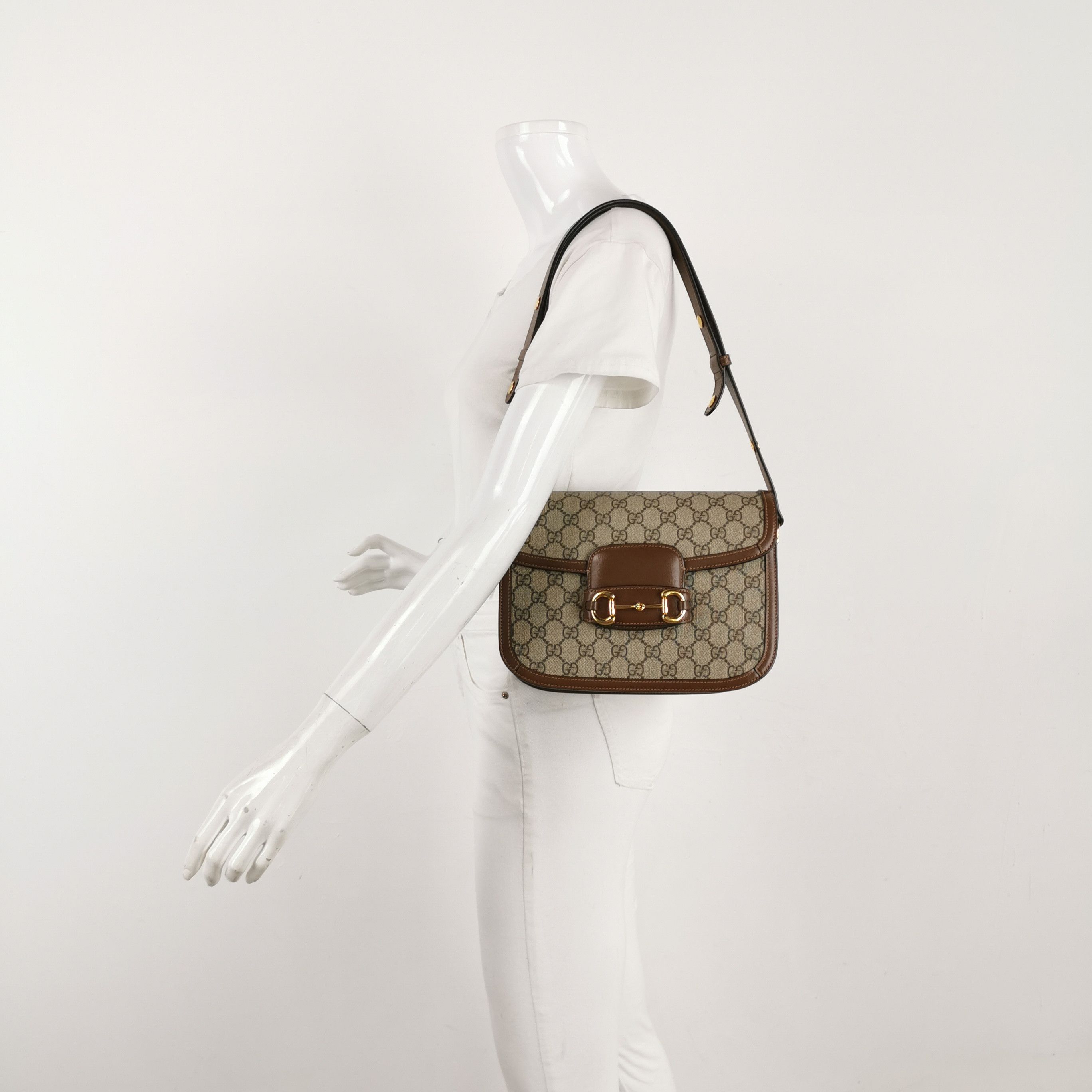 Gucci Gucci 1955 GG Supreme Horsebit Shoulder Bag Size ONE SIZE - 2 Thumbnail