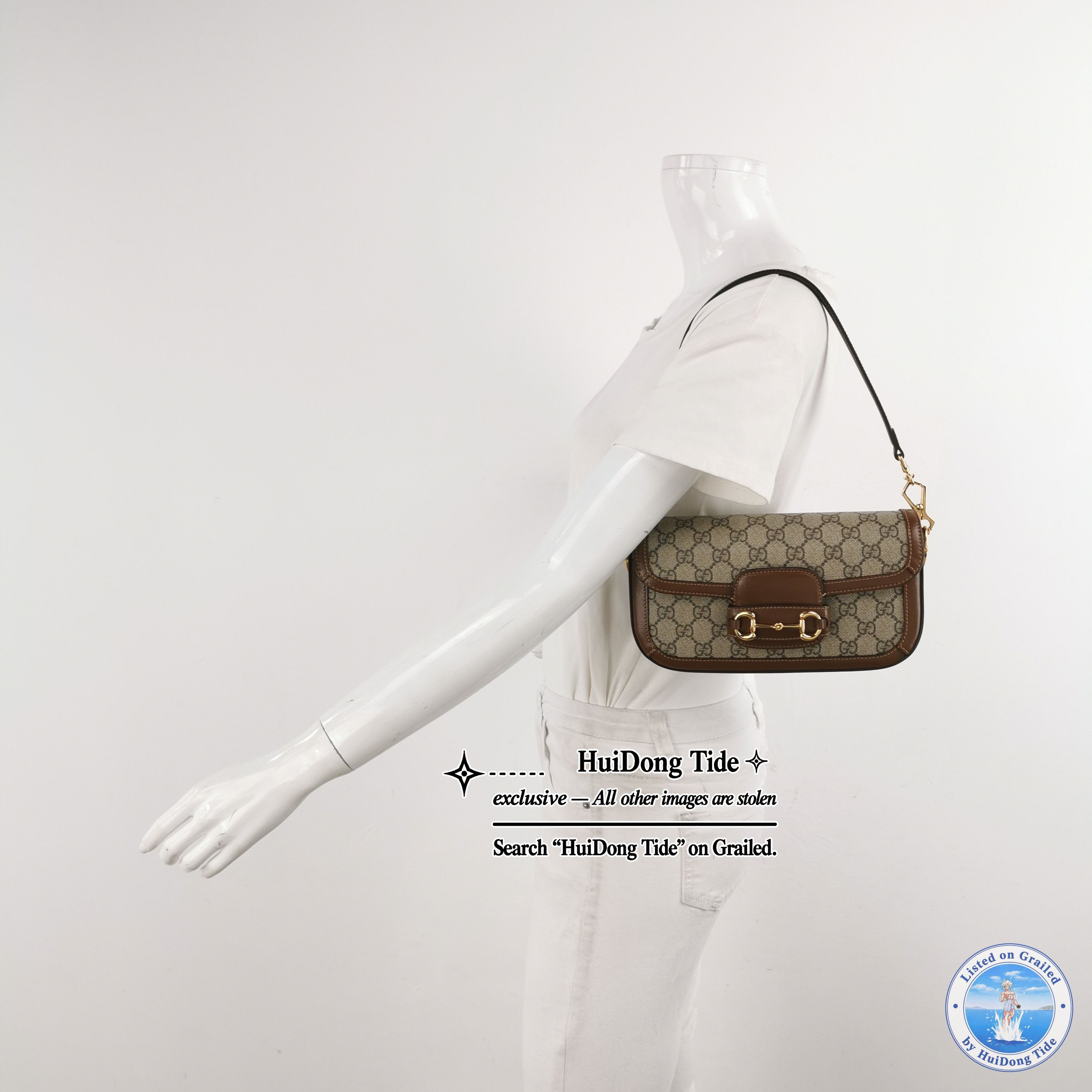 Gucci Gucci 1955 GG Supreme Horsebit Shoulder Bag Size ONE SIZE - 2 Thumbnail