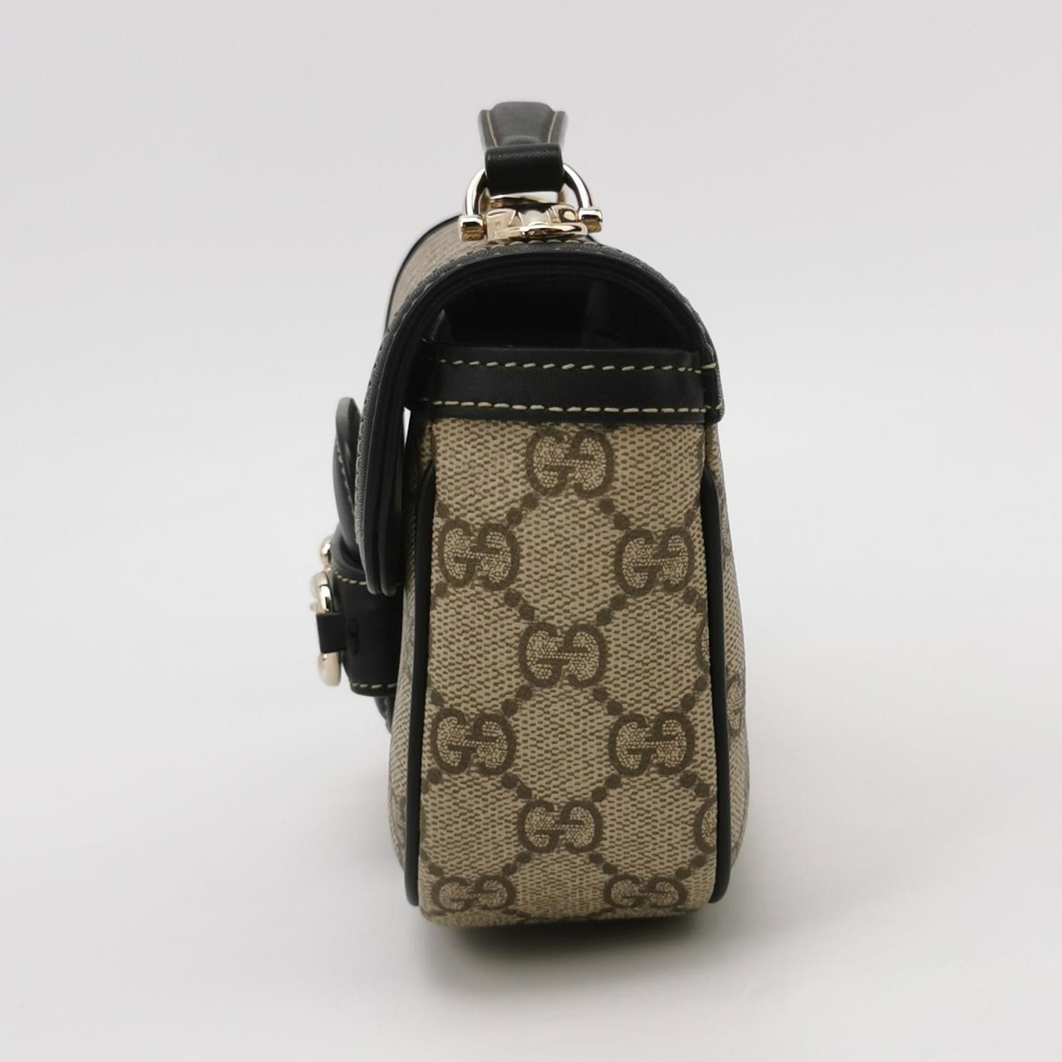 Gucci Gucci 1955 GG Supreme Horsebit Shoulder Bag ONE SIZE Size ONE SIZE - 3 Thumbnail