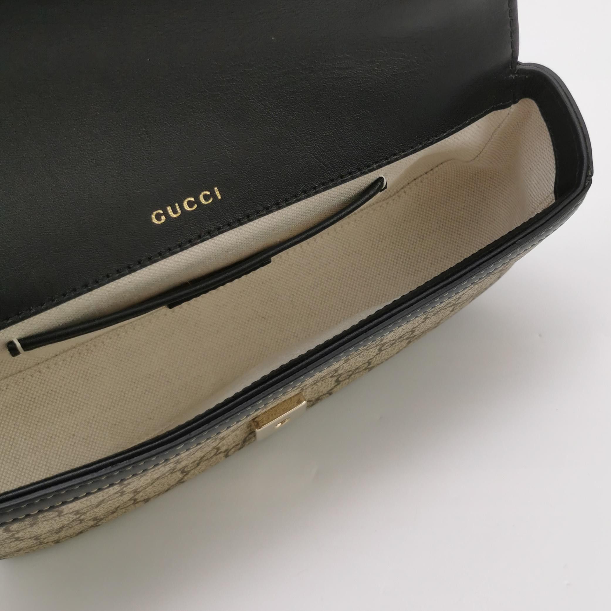 Gucci Gucci 1955 GG Supreme Horsebit Shoulder Bag ONE SIZE Size ONE SIZE - 7 Thumbnail