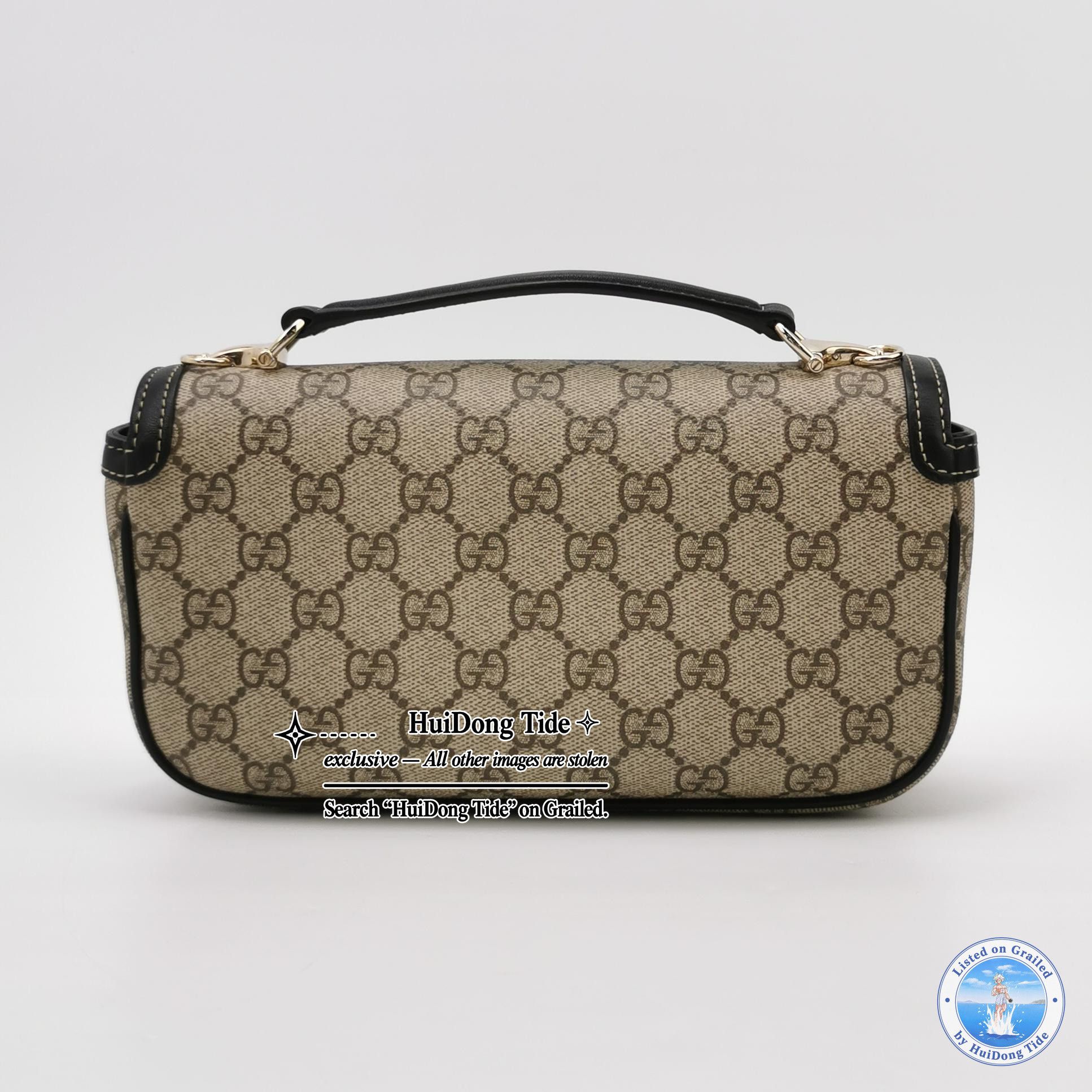 Gucci Gucci 1955 GG Supreme Horsebit Shoulder Bag ONE SIZE Size ONE SIZE - 5 Thumbnail