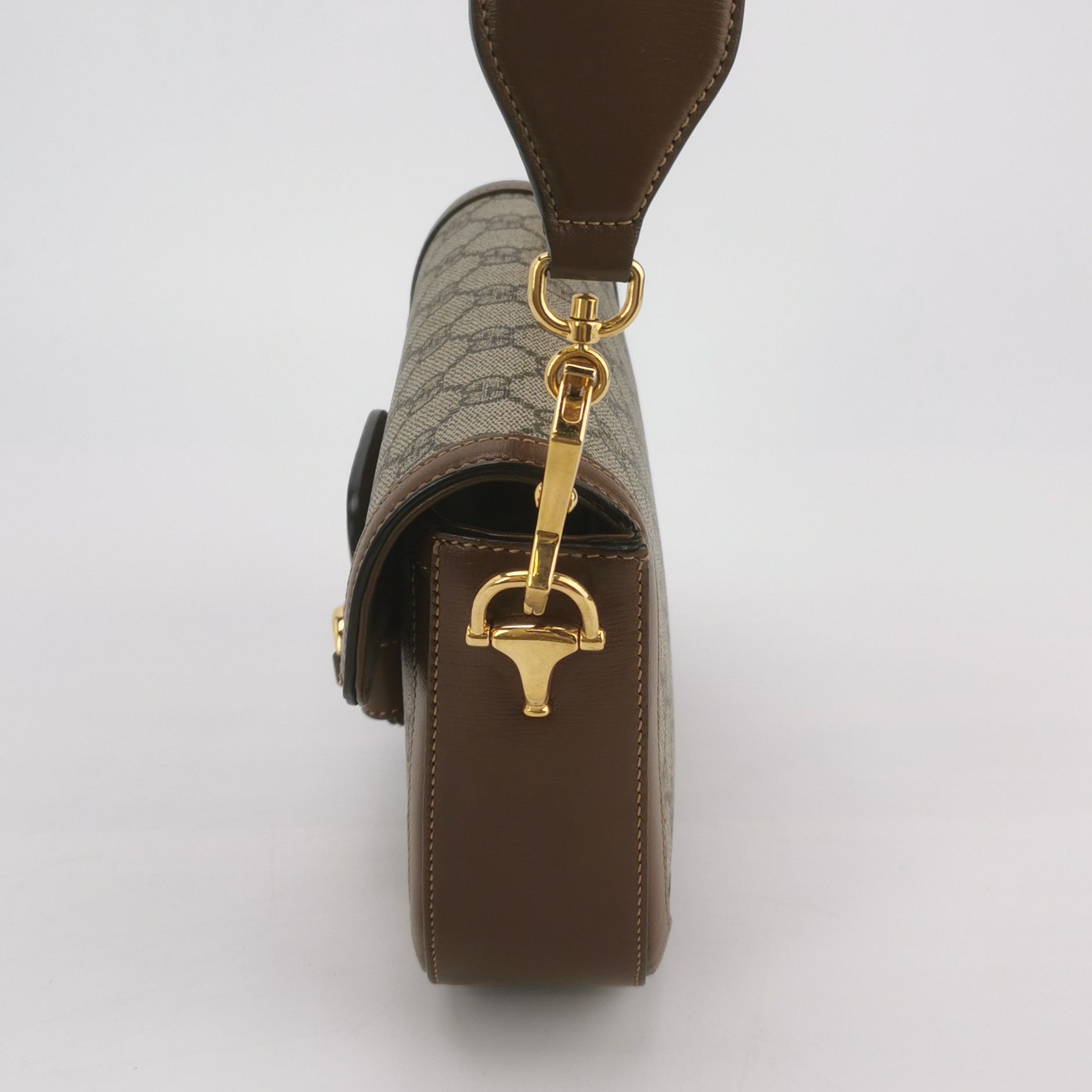Gucci Gucci 1955 GG Supreme Horsebit Shoulder Bag Size ONE SIZE - 3 Thumbnail