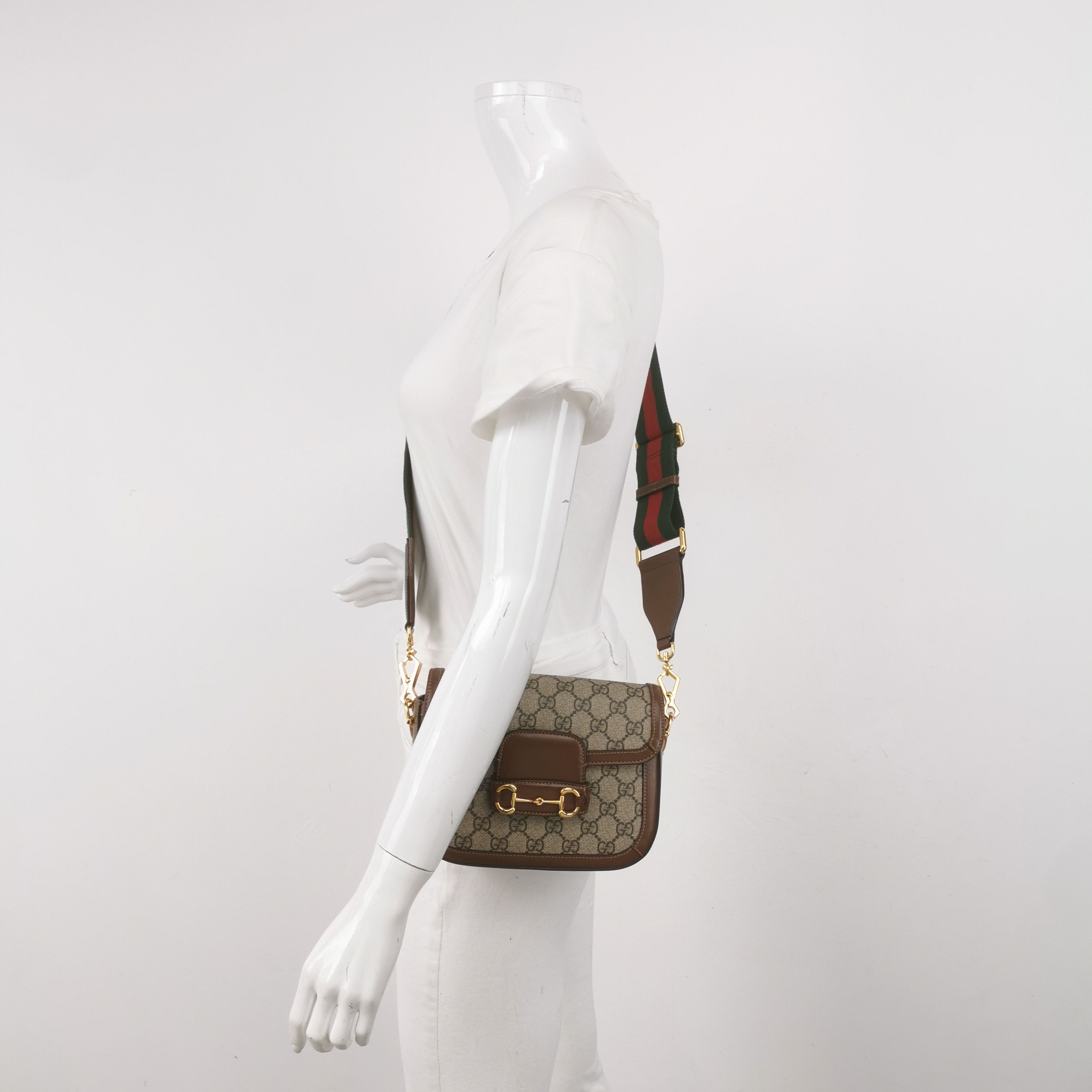 Gucci Gucci 1955 GG Supreme Horsebit Shoulder Bag Size ONE SIZE - 2 Thumbnail