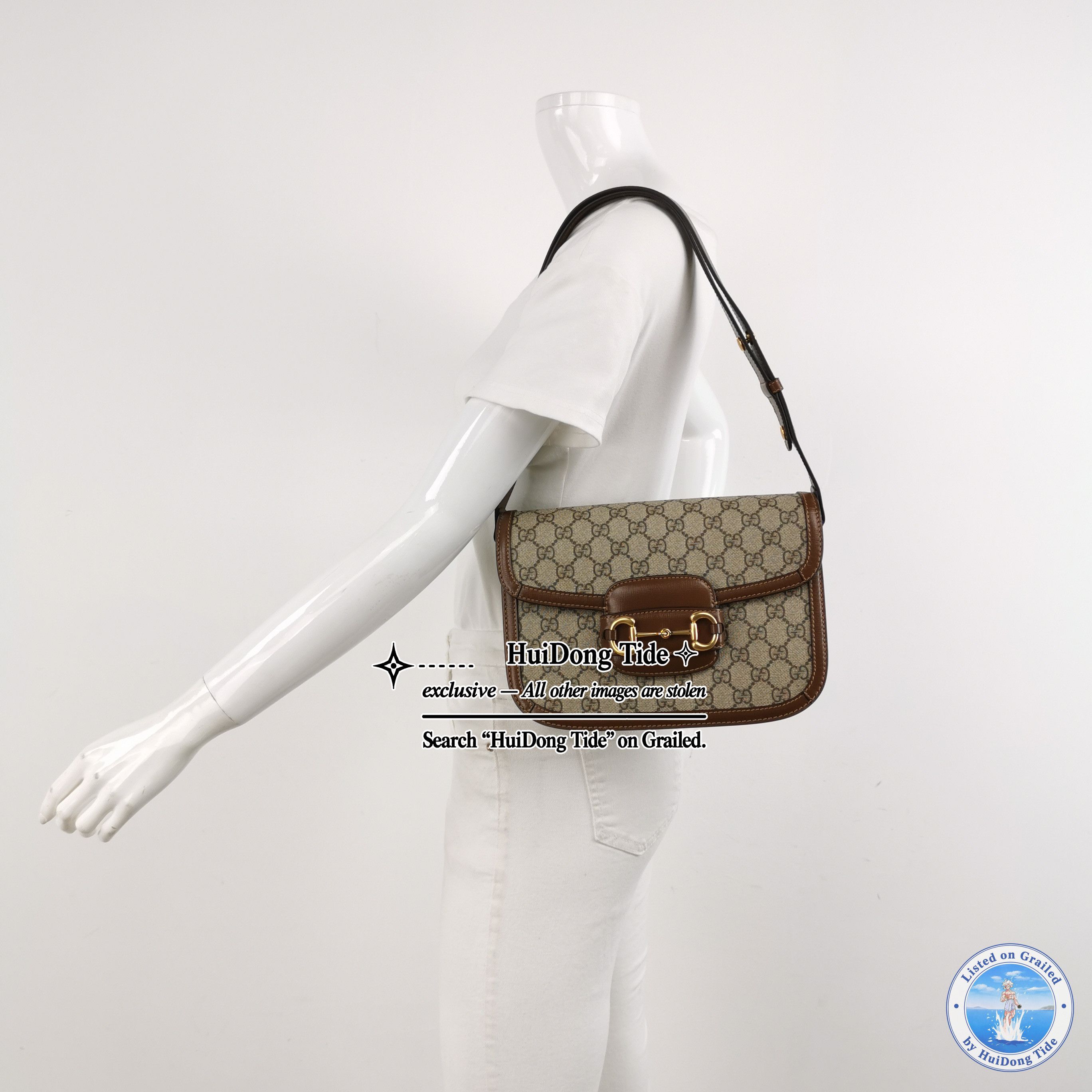 Gucci Gucci 1955 Horsebit GG Supreme Shoulder Bag Size ONE SIZE - 2 Thumbnail