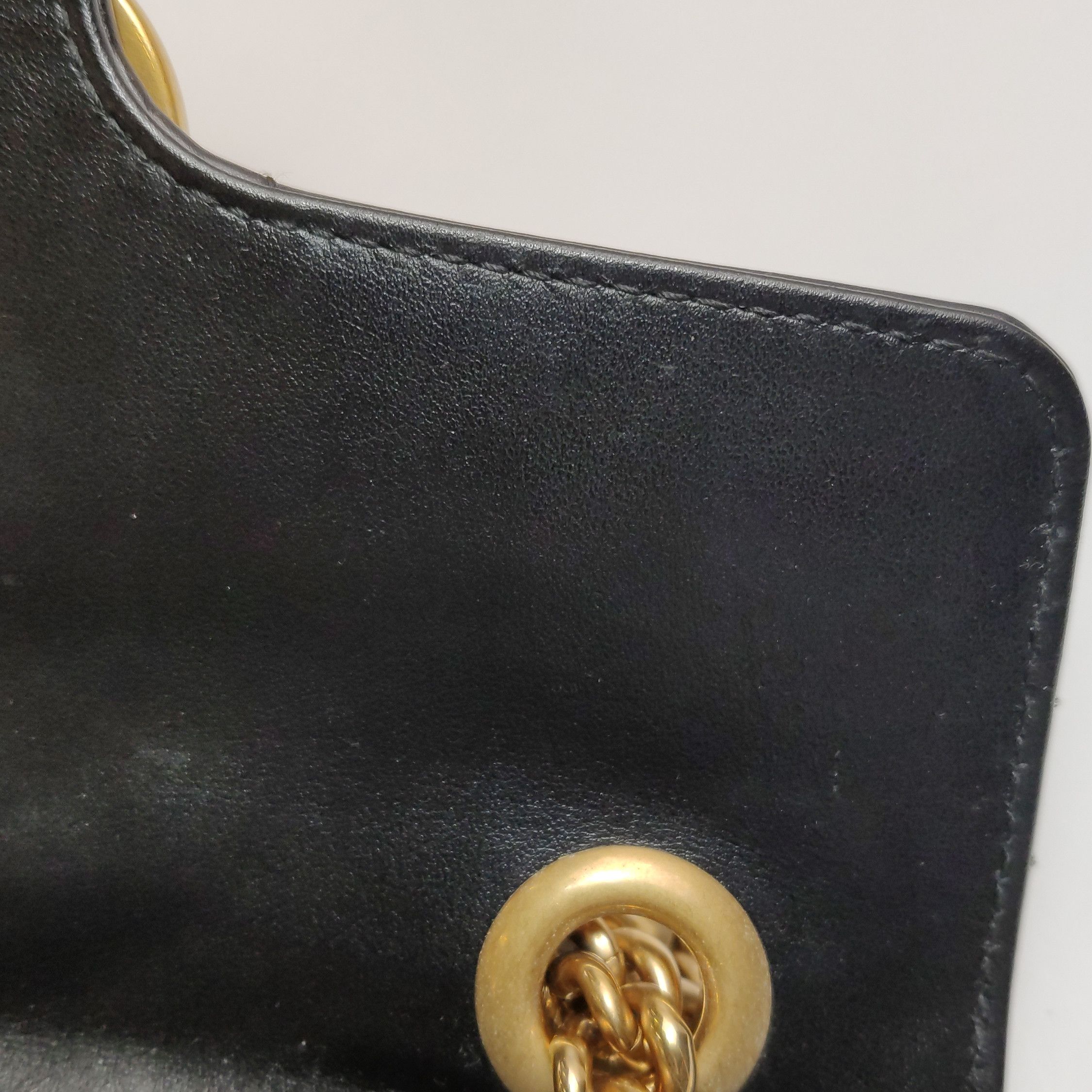 Gucci Gucci Black GG Marmont Leather Small Shoulder Bag Size ONE SIZE - 10 Thumbnail