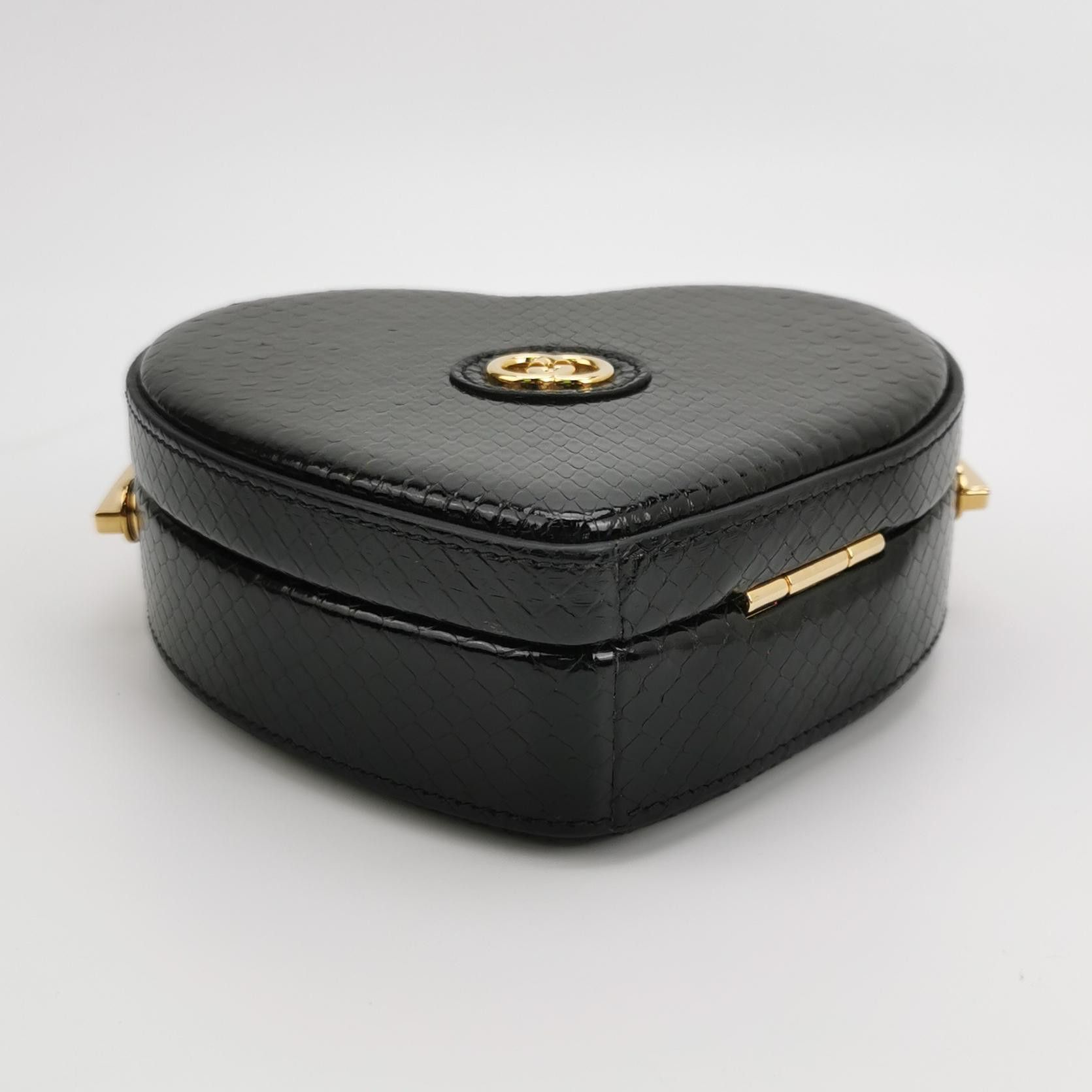 Gucci Gucci Broadway Heart Snakeskin Handle Bag Size ONE SIZE - 6 Thumbnail