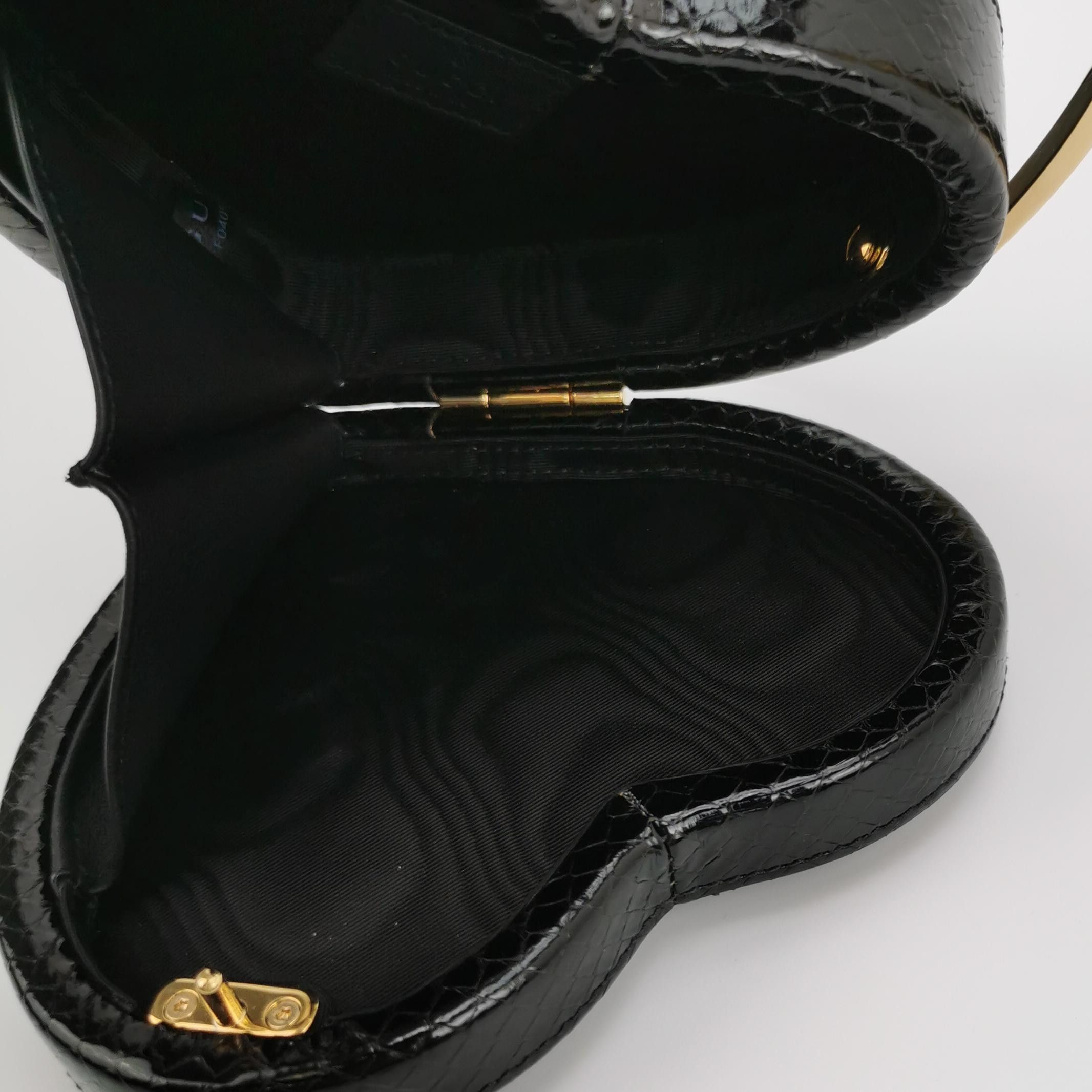 Gucci Gucci Broadway Heart Snakeskin Handle Bag Size ONE SIZE - 7 Thumbnail