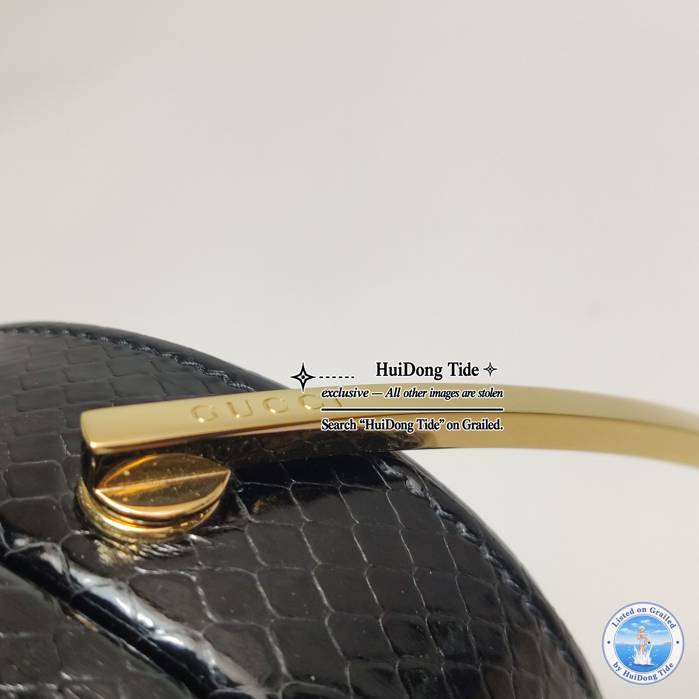 Gucci Gucci Broadway Heart Snakeskin Handle Bag Size ONE SIZE - 13 Thumbnail