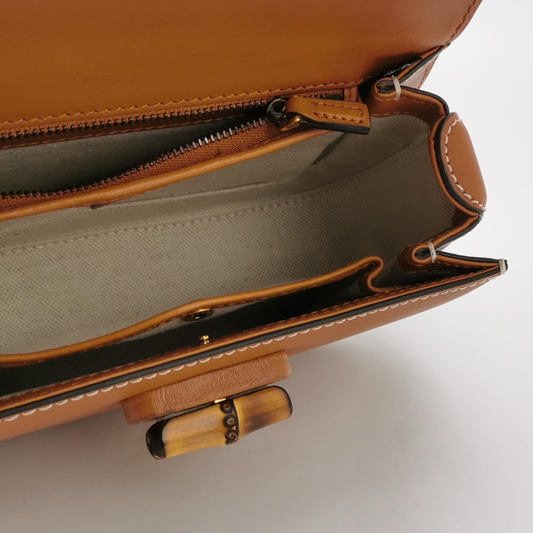 Gucci Gucci Bamboo Leather Handle Bag Brown Size ONE SIZE - 7 Thumbnail