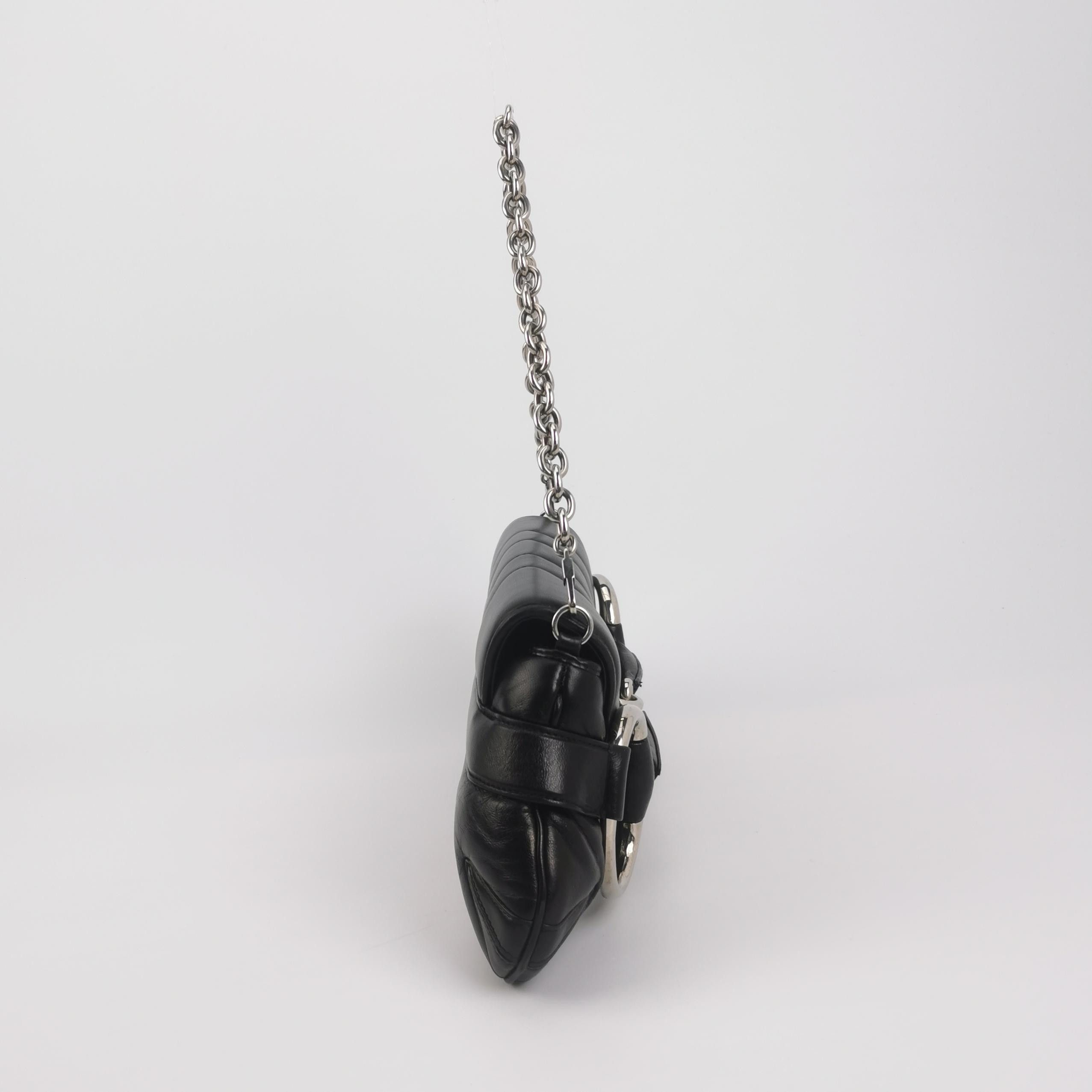 Gucci Gucci Horsebit Chain Shoulder Bag Black Size One Size Size ONE SIZE - 4 Thumbnail