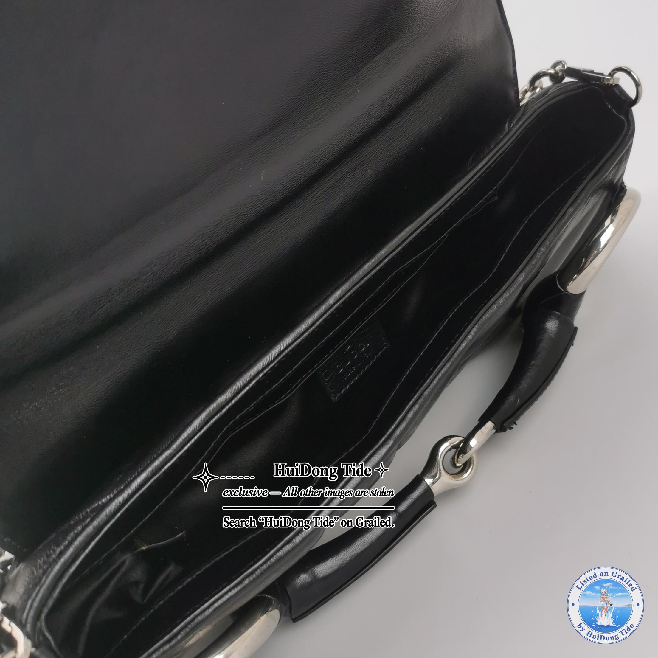 Gucci Gucci Horsebit Chain Shoulder Bag Black Size One Size Size ONE SIZE - 7 Thumbnail