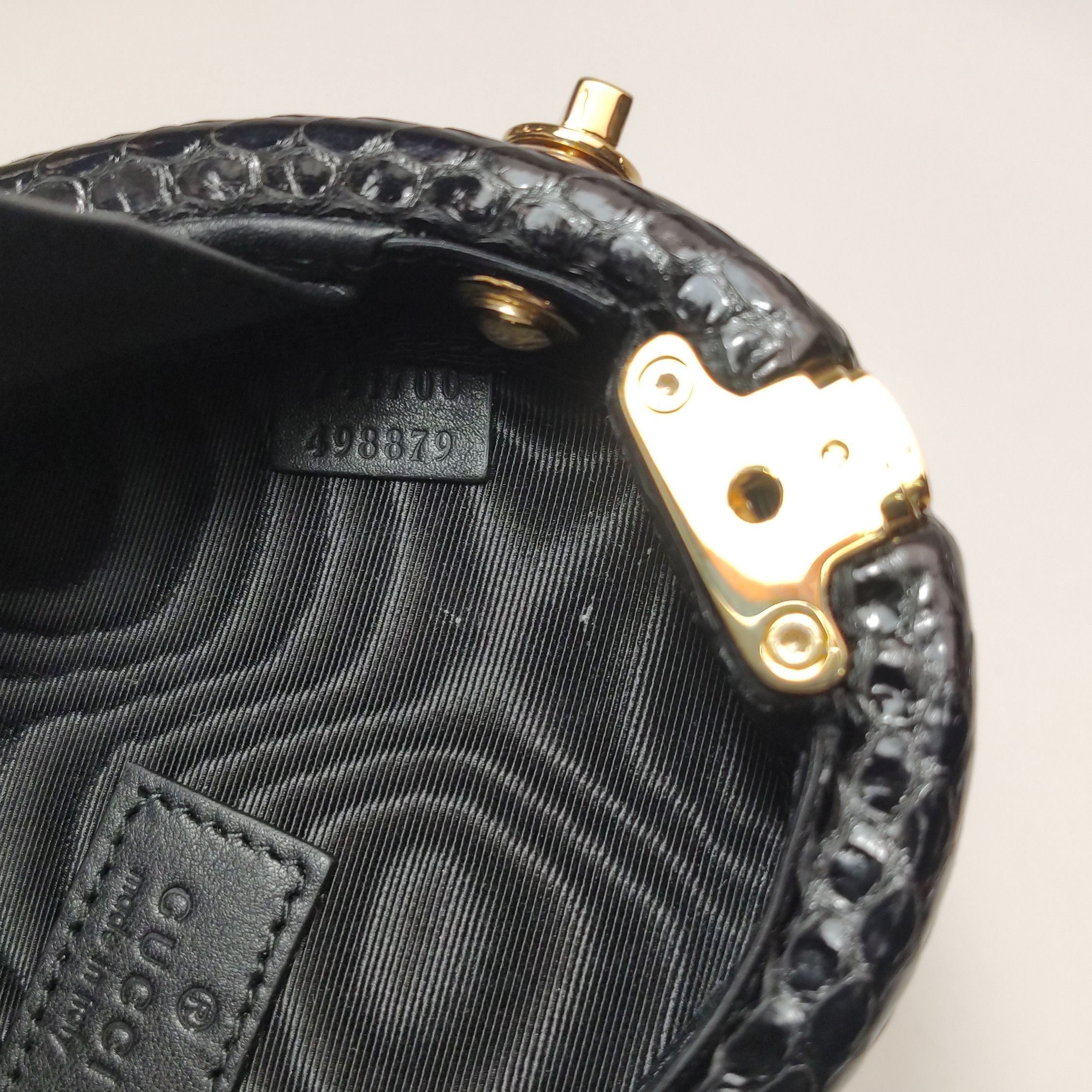 Gucci Gucci Black Snakeskin Broadway Heart Bag ONE SIZE Size ONE SIZE - 10 Thumbnail