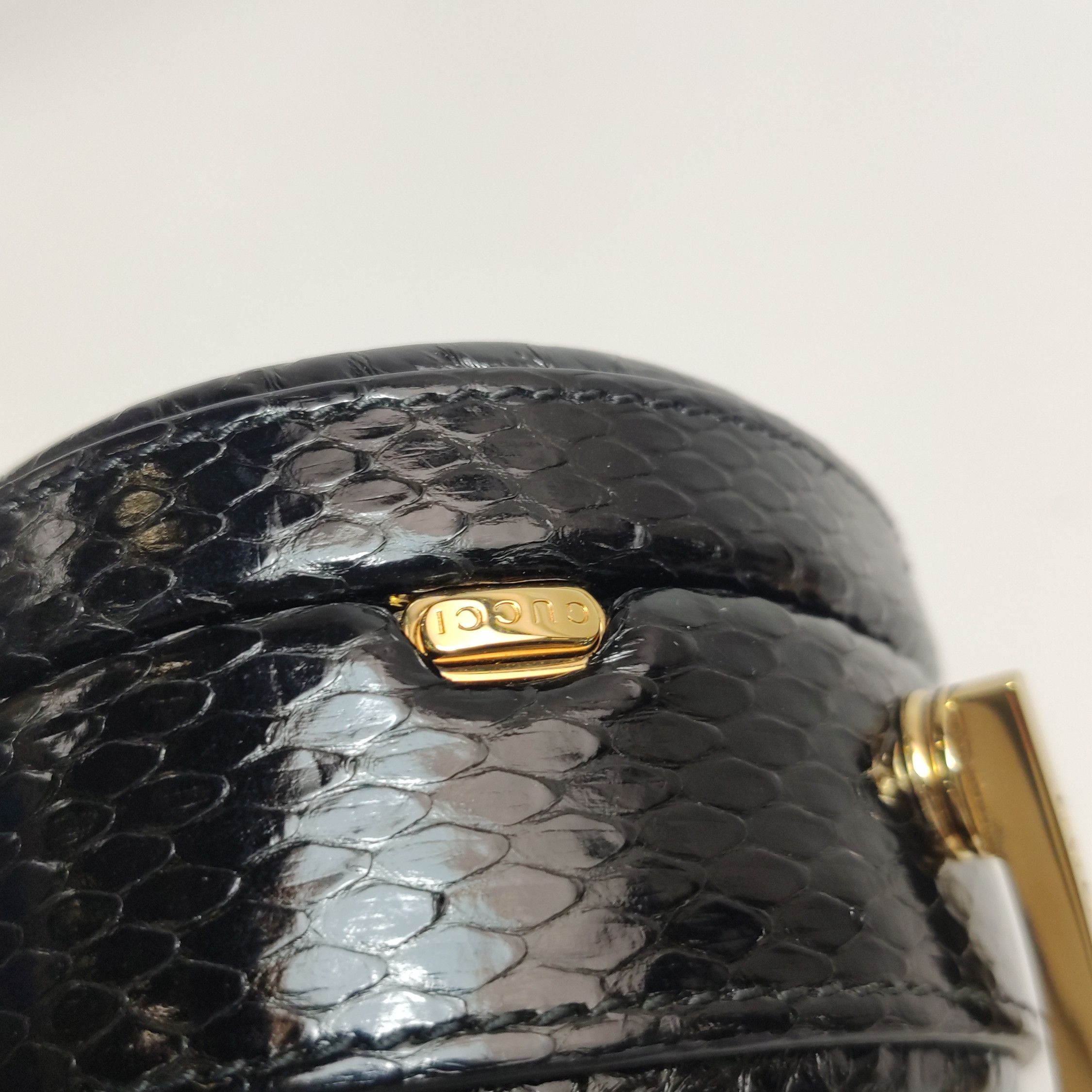 Gucci Gucci Black Snakeskin Broadway Heart Bag ONE SIZE Size ONE SIZE - 12 Thumbnail