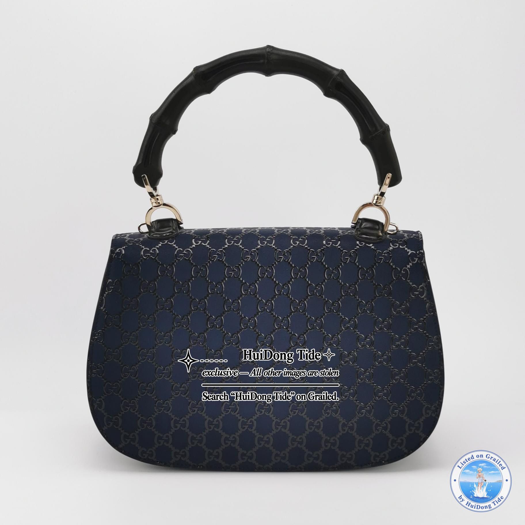 Gucci Gucci GG Pattern Bamboo Handle Bag Size ONE SIZE - 4 Thumbnail
