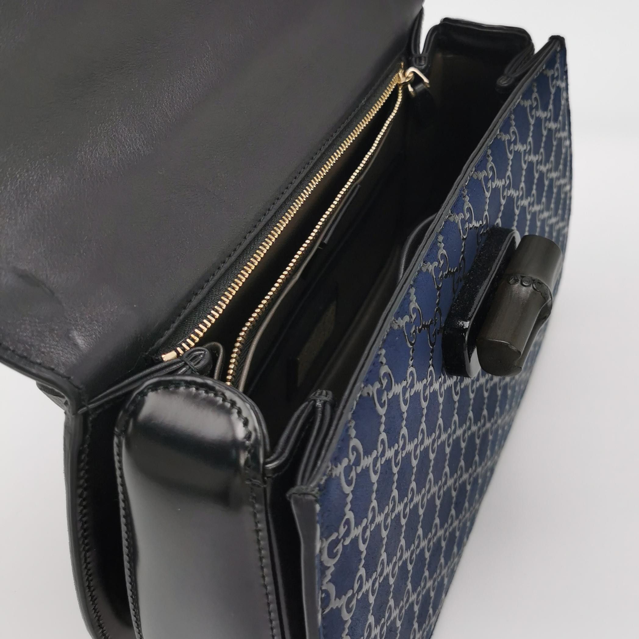 Gucci Gucci GG Pattern Bamboo Handle Bag Size ONE SIZE - 6 Thumbnail