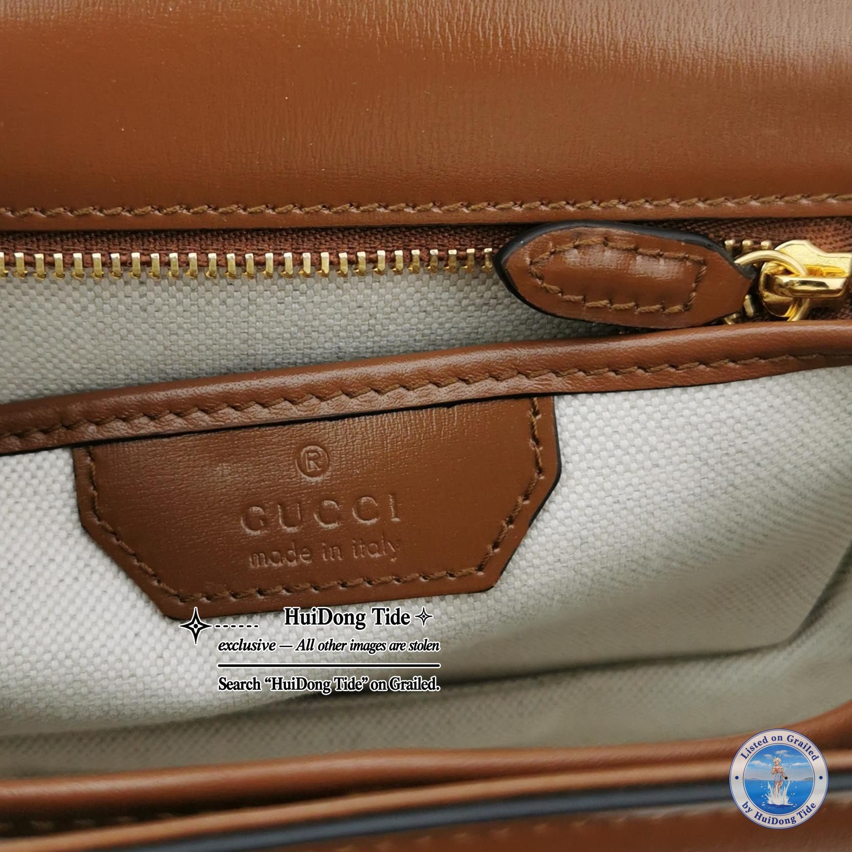 Gucci Gucci Classic Bamboo Leather Handle Bag One Size Size ONE SIZE - 8 Thumbnail