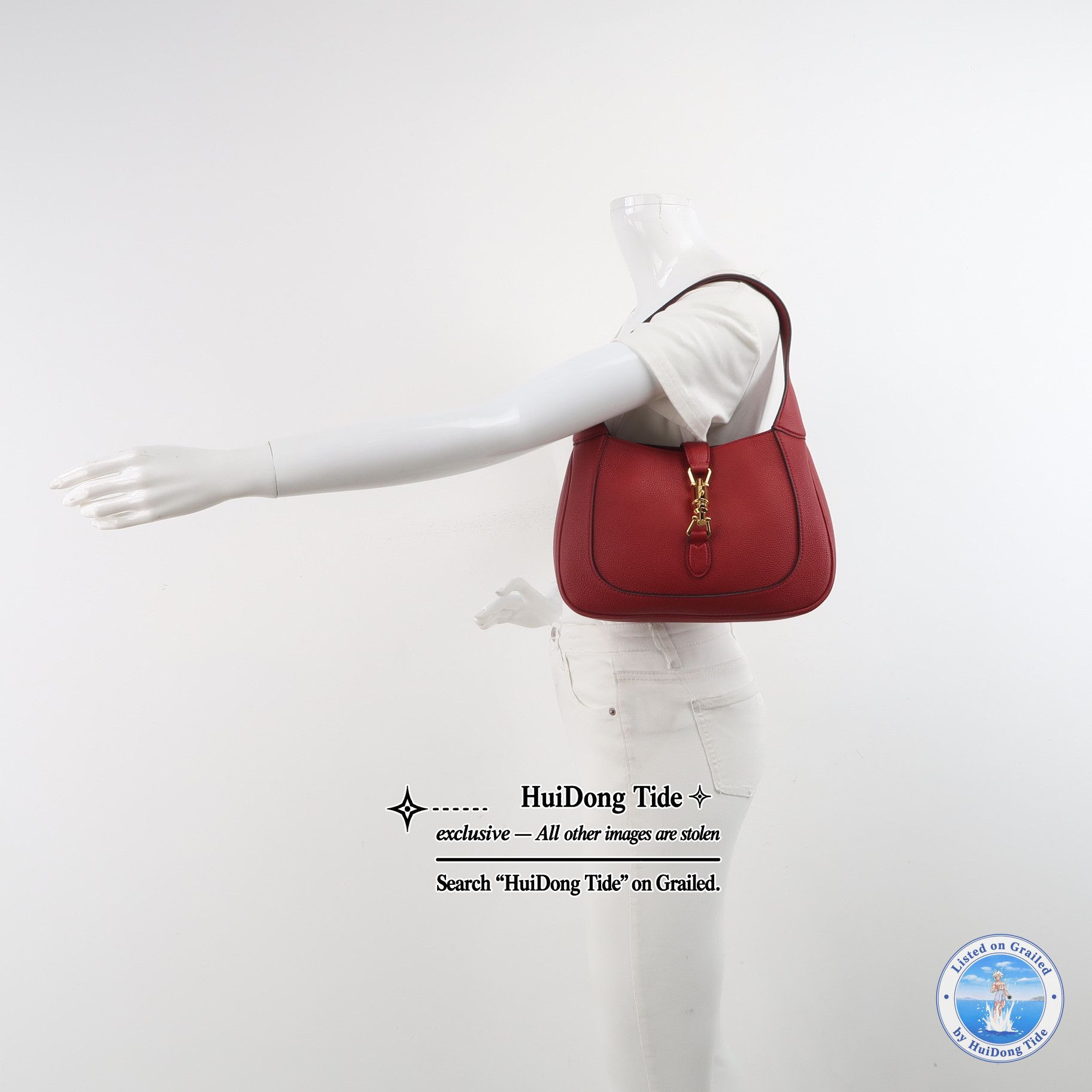 Gucci Gucci Red Leather Jackie 1961 Small Shoulder Bag Size ONE SIZE - 2 Thumbnail