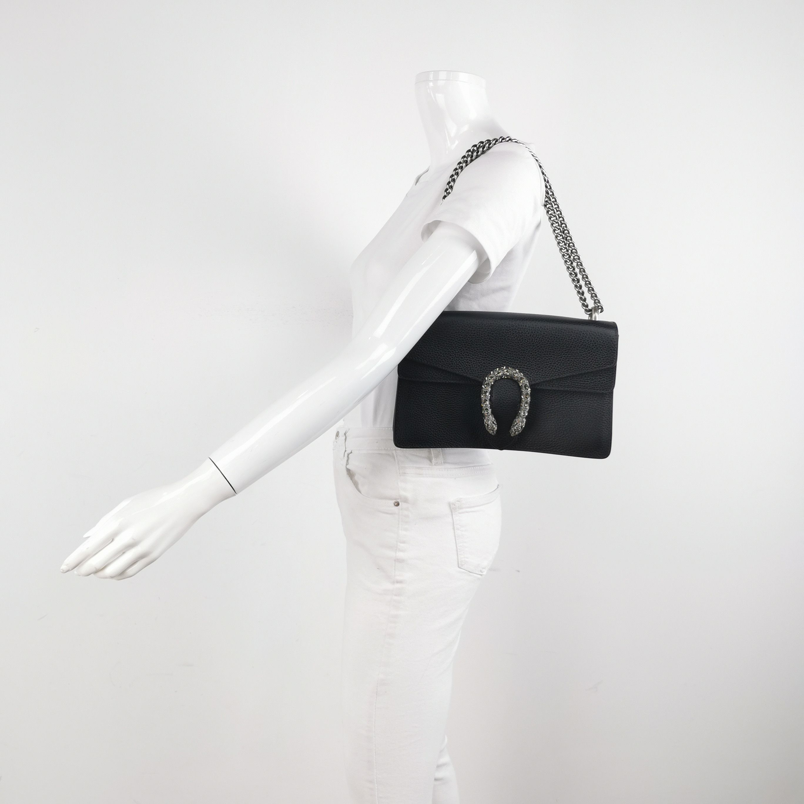 Gucci Gucci Dionysus Leather Shoulder Bag Black Size ONE SIZE - 2 Thumbnail