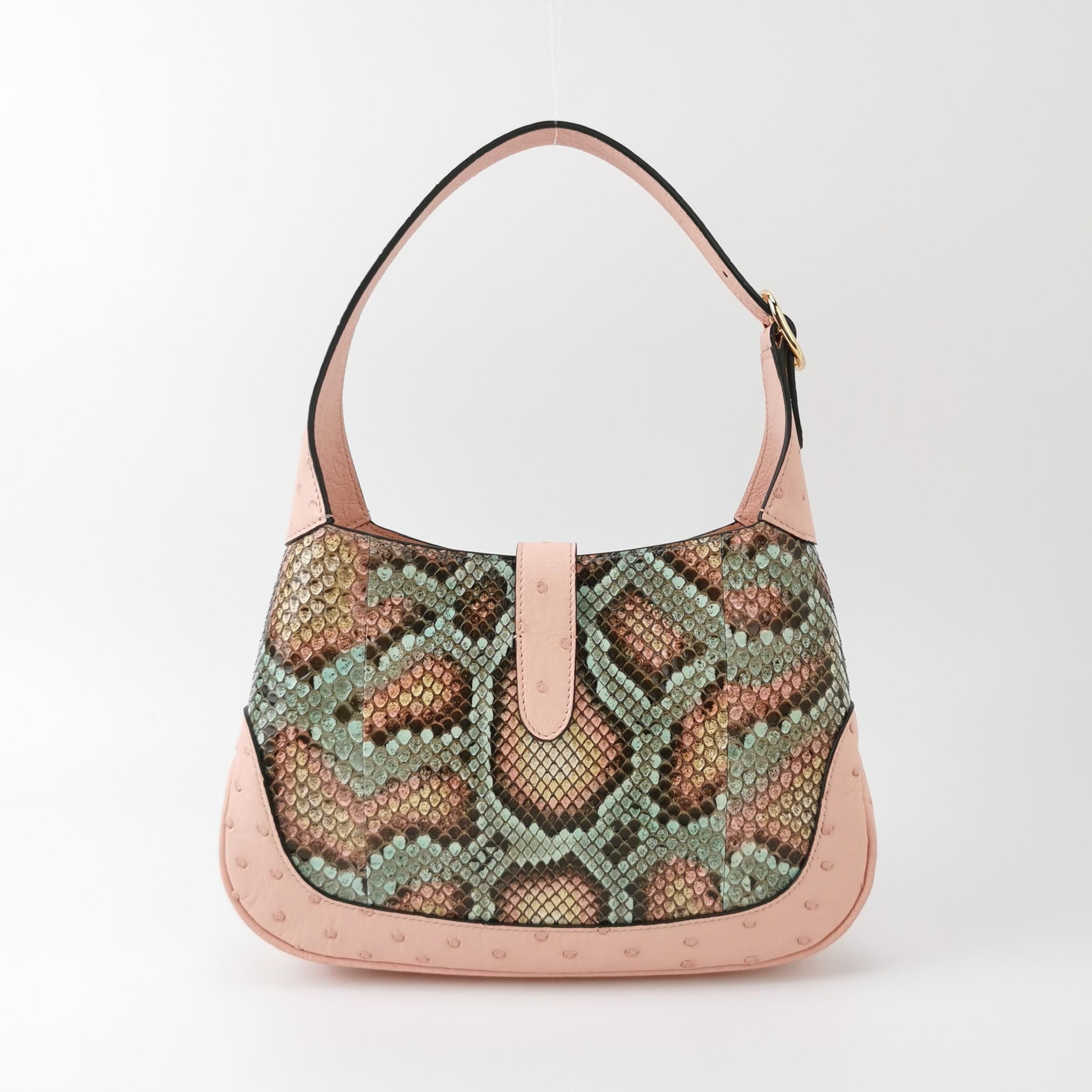 Gucci Gucci Jackie 1961 Snake Ostrich Handle Bag One Size Size ONE SIZE - 5 Thumbnail