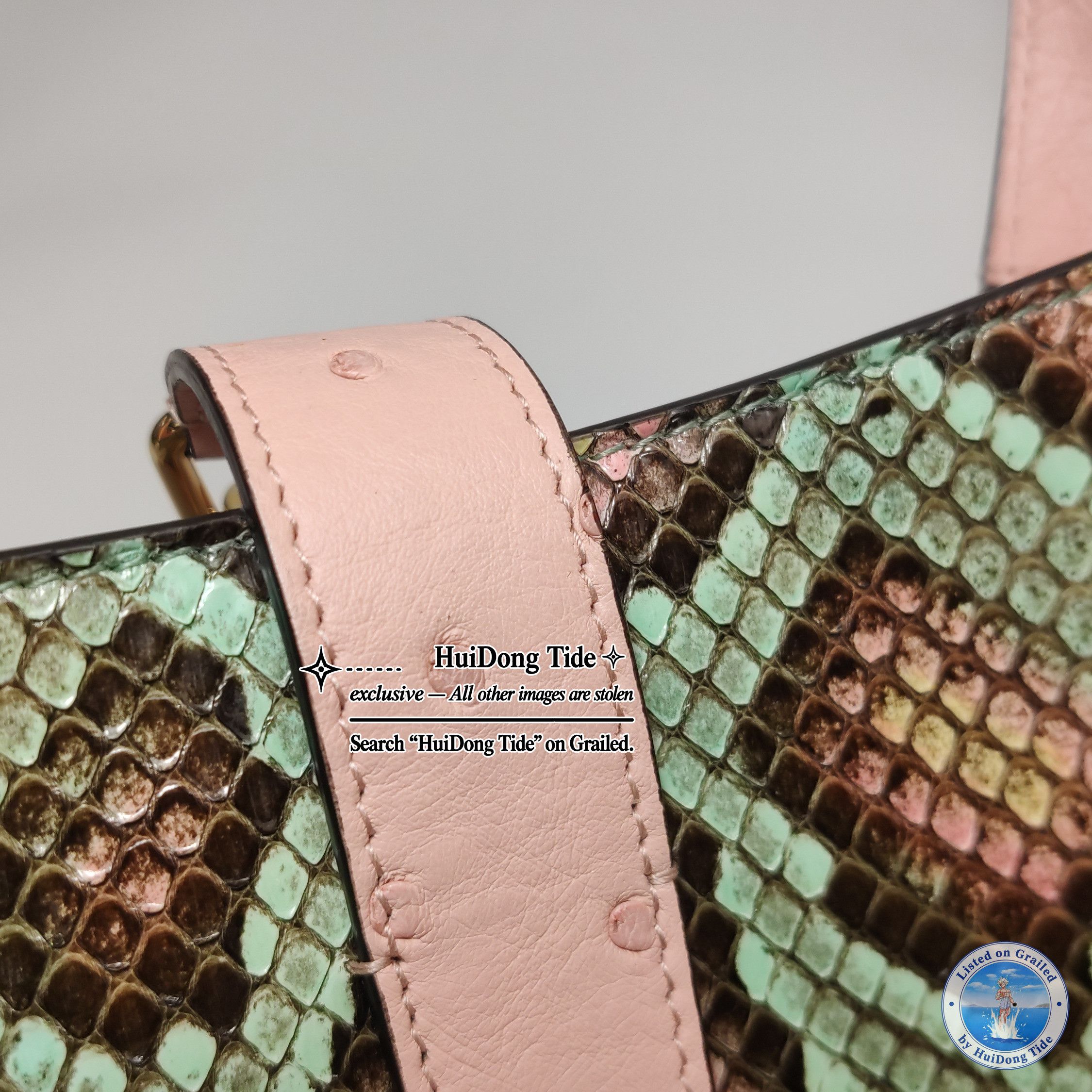 Gucci Gucci Jackie 1961 Snake Ostrich Handle Bag One Size Size ONE SIZE - 19 Thumbnail