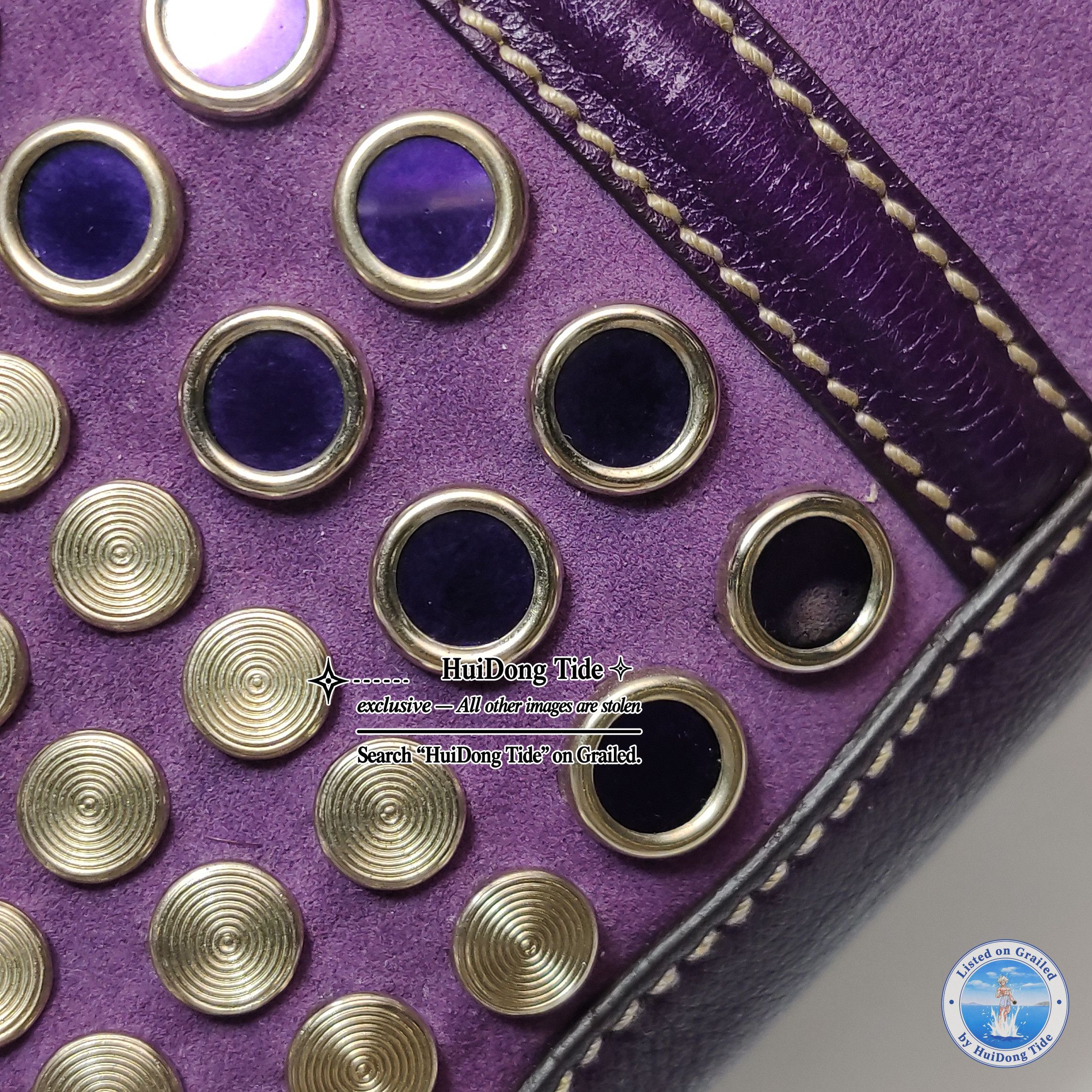 Gucci Gucci Jackie Suede Studded Handle Bag Size ONE SIZE - 14 Thumbnail