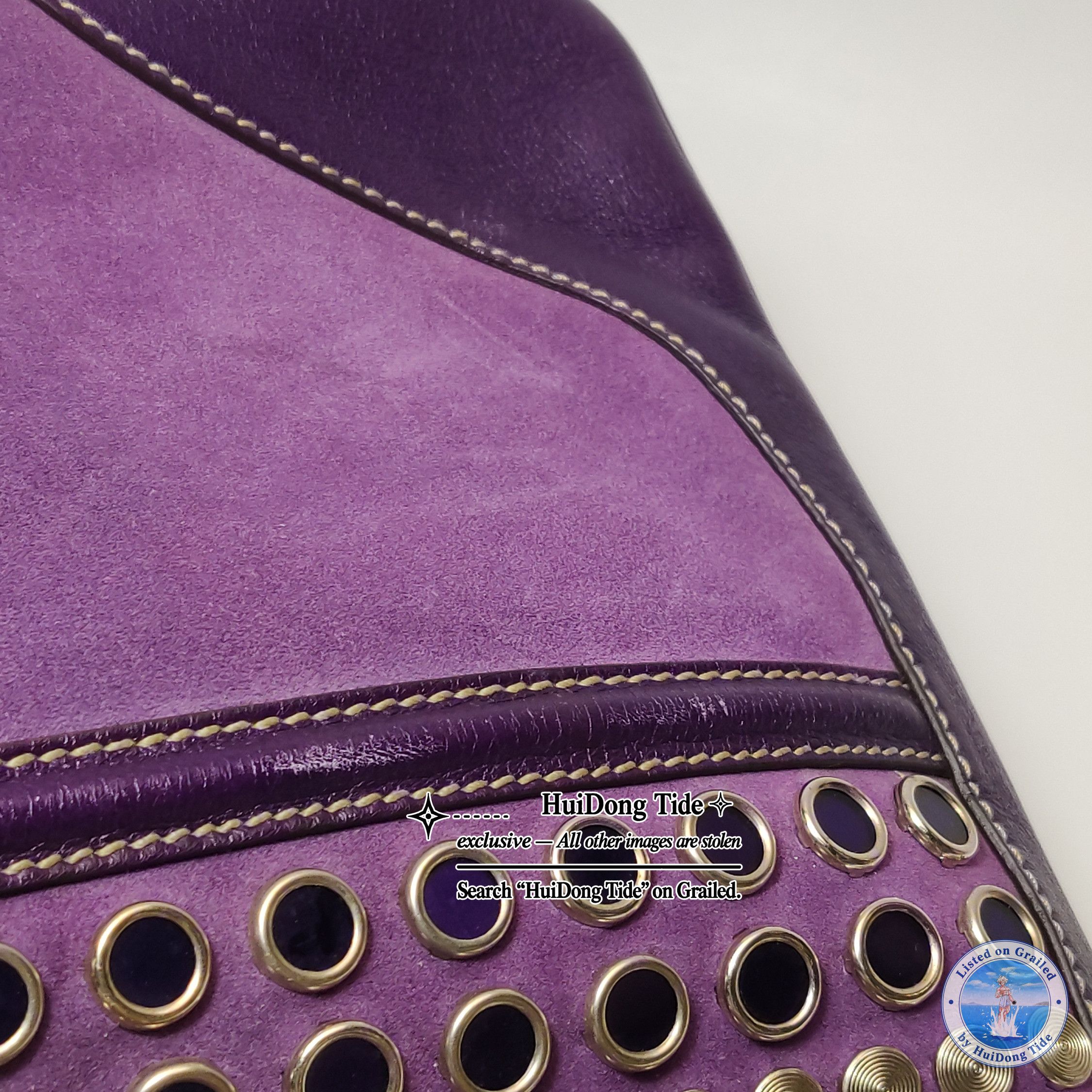 Gucci Gucci Jackie Suede Studded Handle Bag Size ONE SIZE - 19 Thumbnail