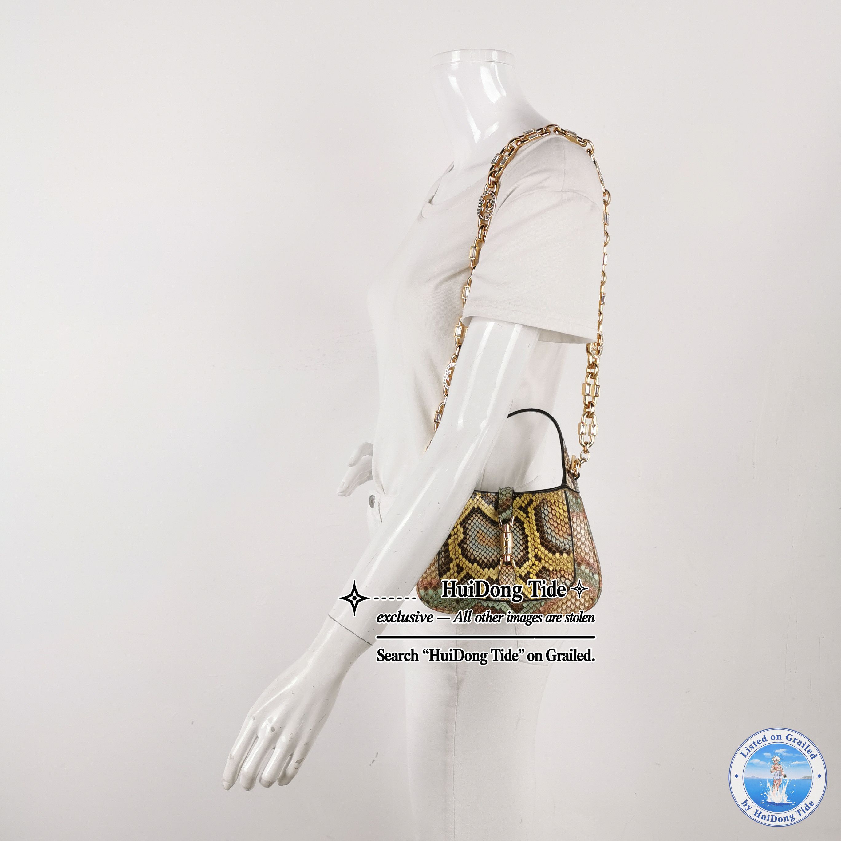 Gucci Gucci Jackie 1961 Snakeskin Handle Bag Size ONE SIZE Size ONE SIZE - 2 Thumbnail