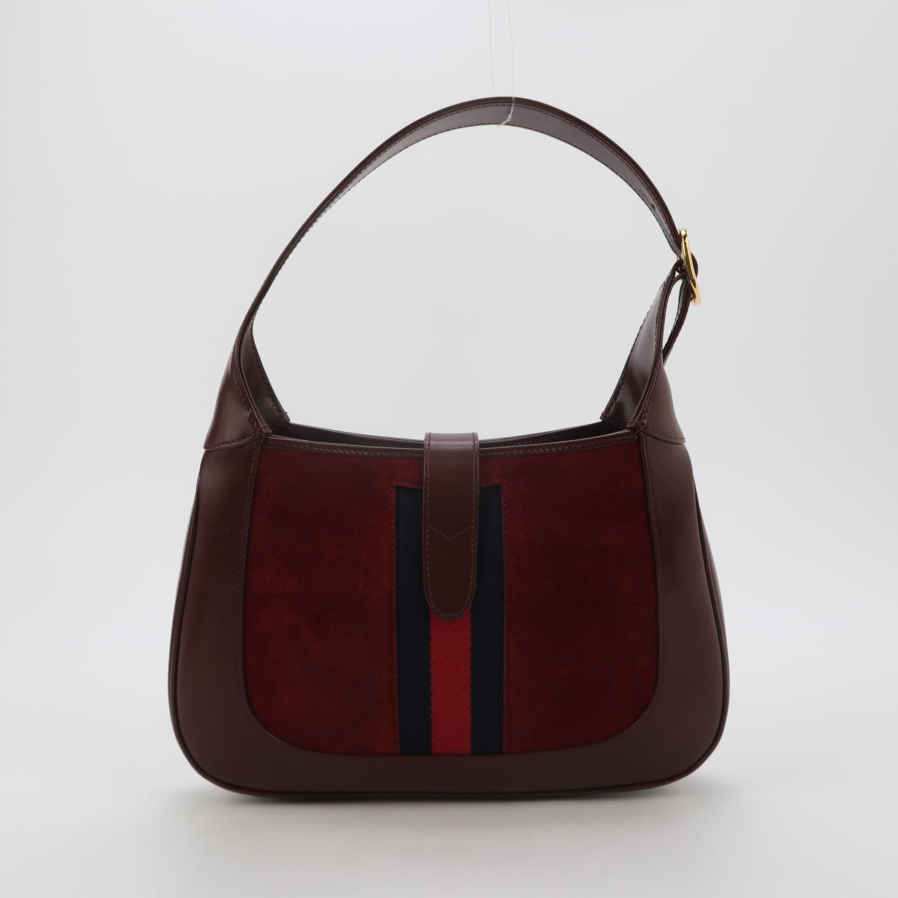 Gucci Gucci Jackie 1961 Suede Canvas Shoulder Bag Size ONE SIZE - 5 Thumbnail