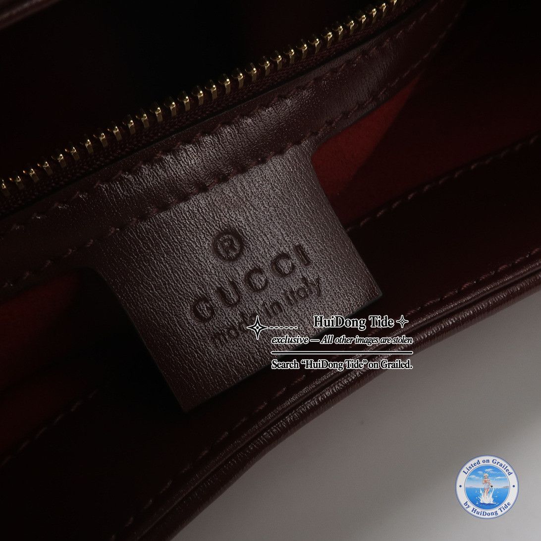 Gucci Gucci Jackie 1961 Suede Canvas Shoulder Bag Size ONE SIZE - 8 Thumbnail