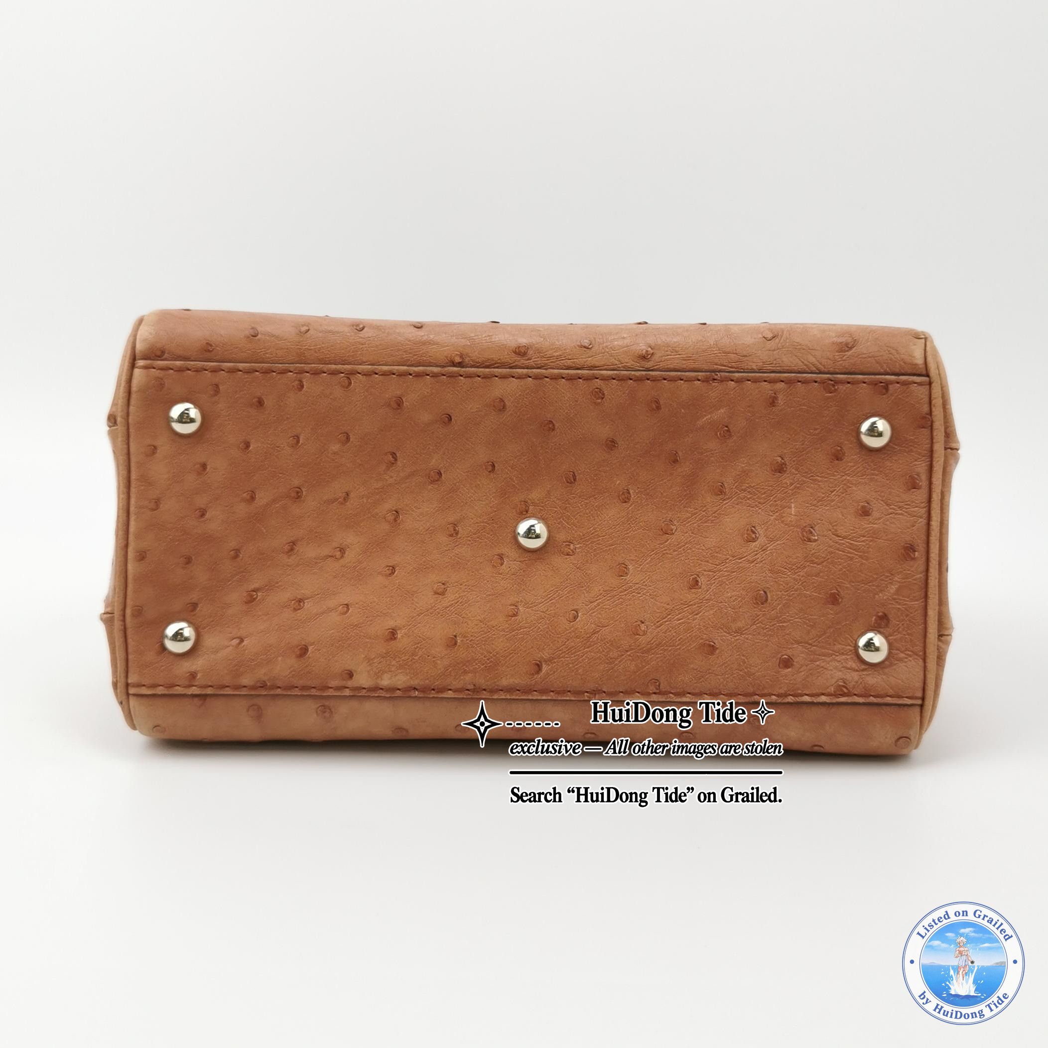 Gucci Gucci Ostrich Leather Bamboo Handle Bag Size ONE SIZE - 5 Thumbnail