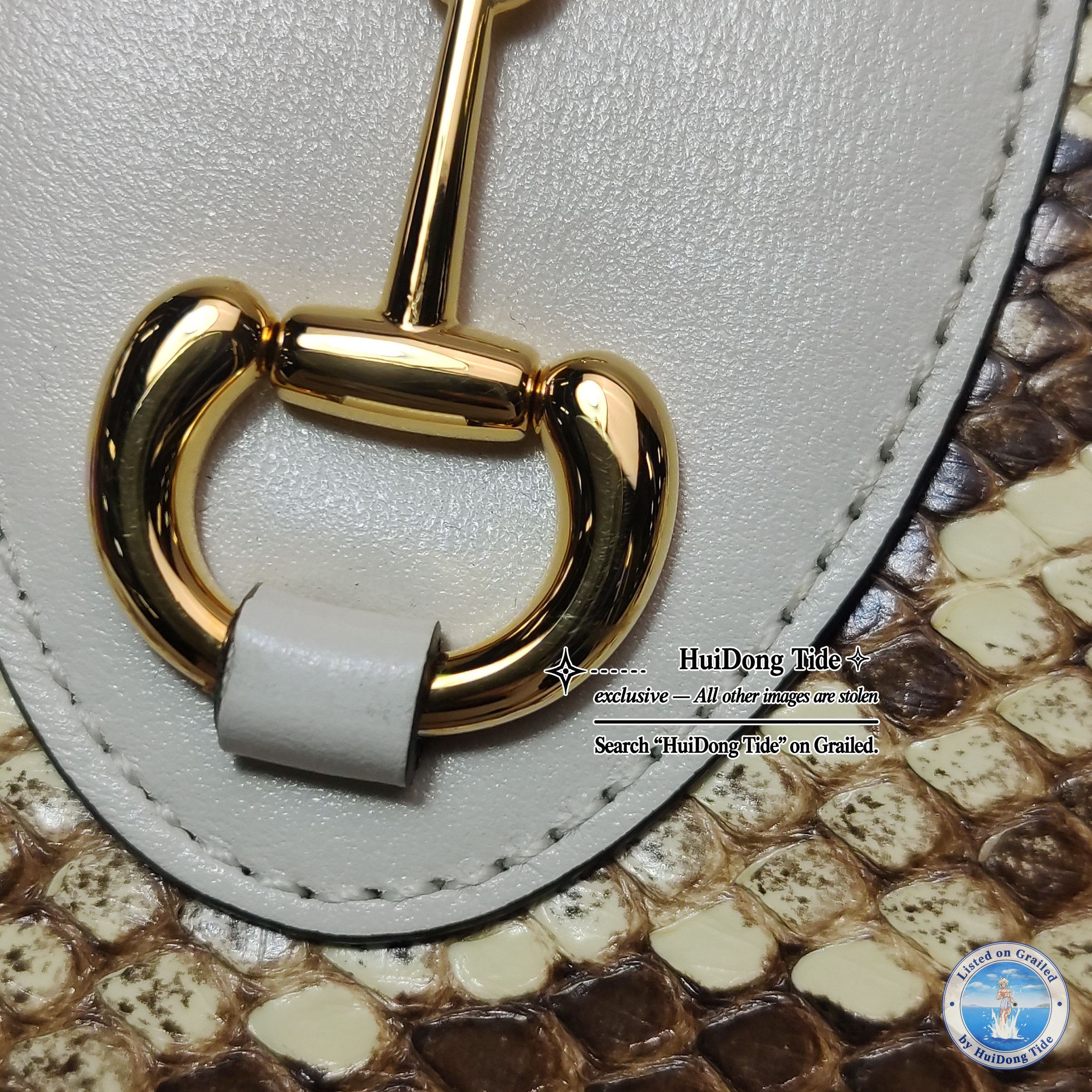 Gucci Gucci 1955 Snakeskin Horsebit Shoulder Bag Size ONE SIZE - 16 Thumbnail