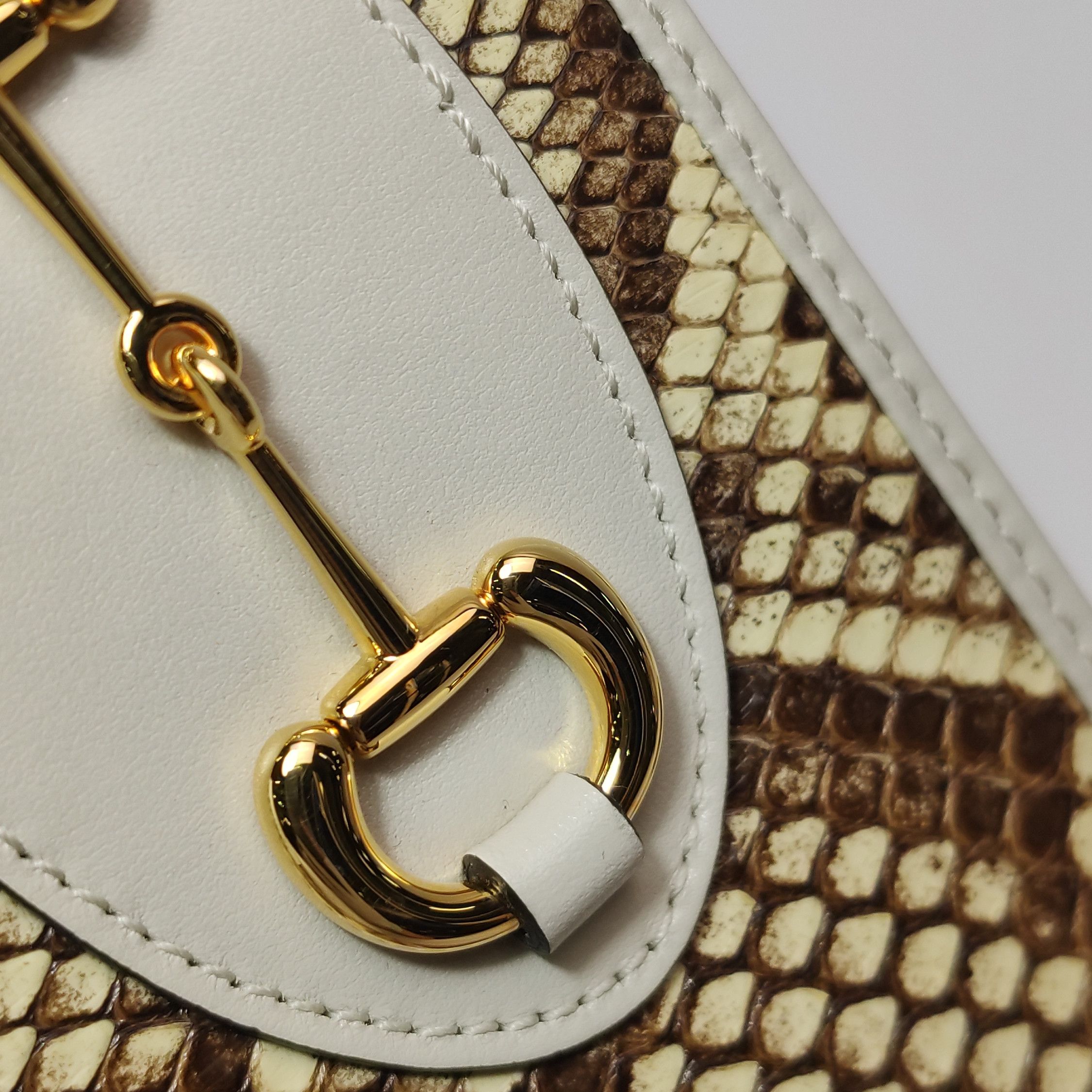 Gucci Gucci 1955 Snakeskin Horsebit Shoulder Bag Size ONE SIZE - 20 Thumbnail