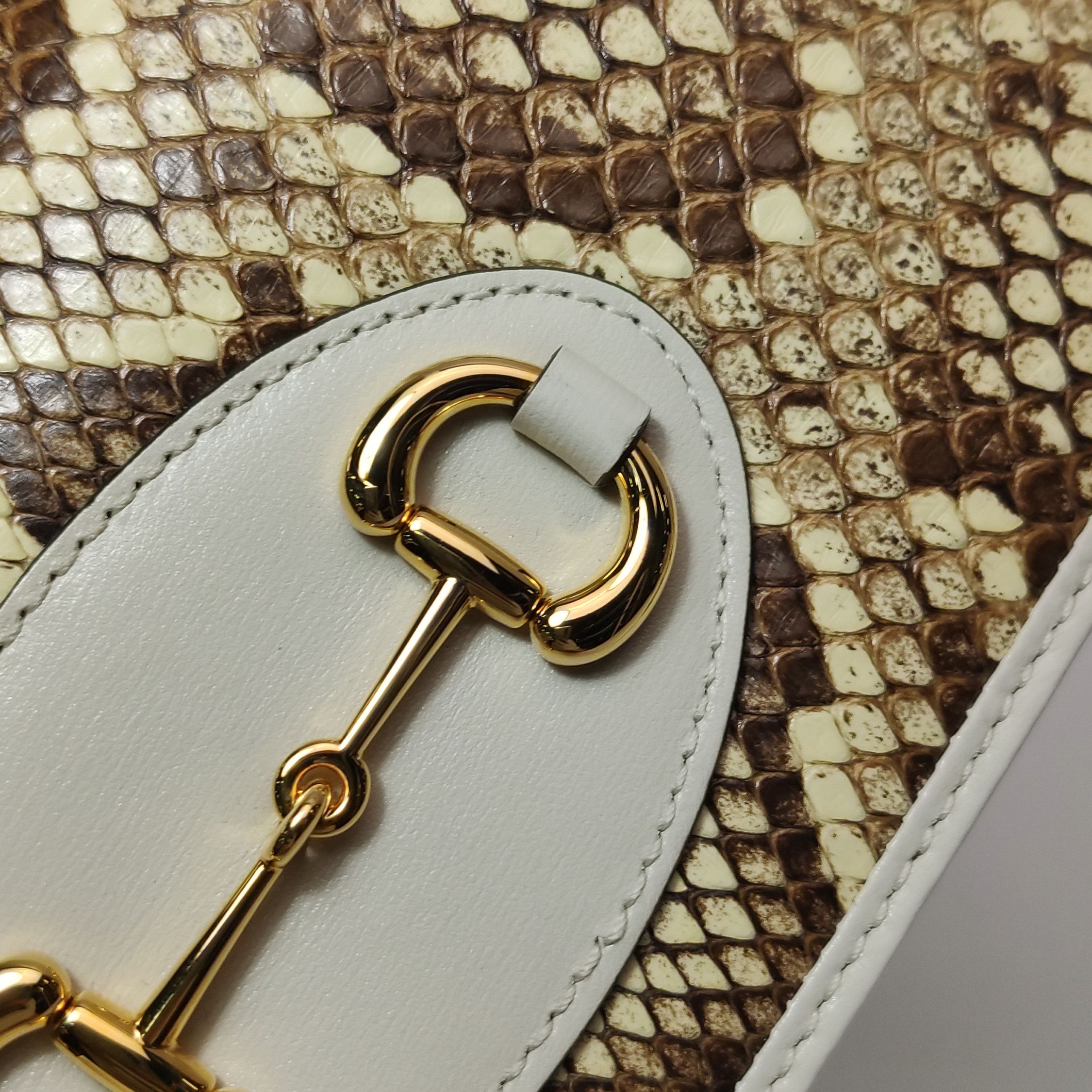 Gucci Gucci 1955 Snakeskin Horsebit Shoulder Bag Size ONE SIZE - 12 Thumbnail