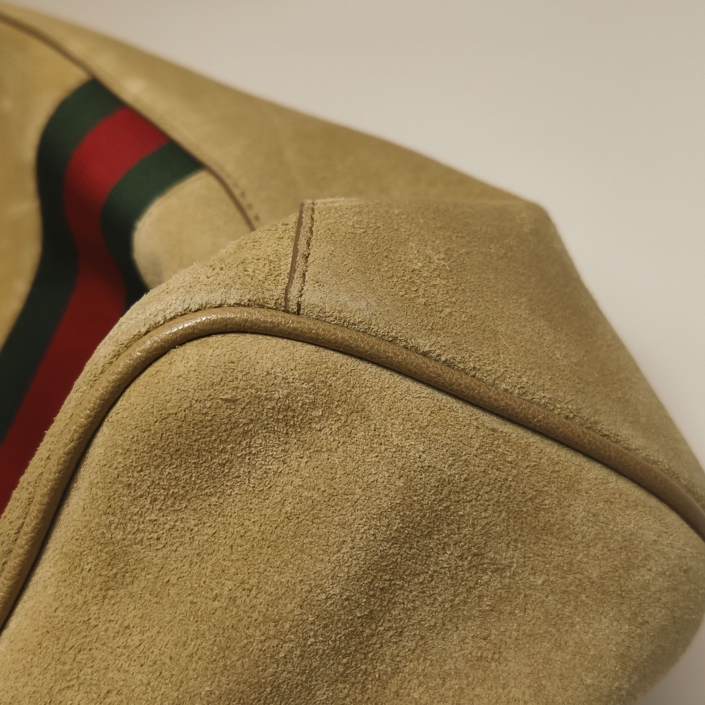 Gucci Gucci Suede Web Stripe Horsebit Shoulder Bag Size ONE SIZE - 19 Thumbnail