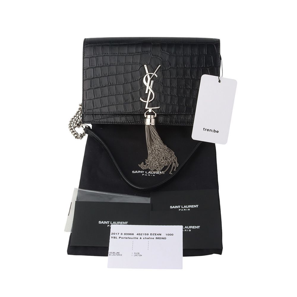 Yves Saint Laurent YSL Crocodile Kate Tassel WOC Crossbody Bag Size ONE SIZE - 8 Thumbnail