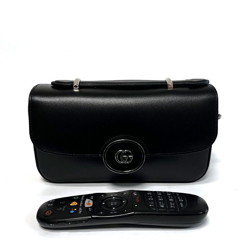 Gucci Petite GG Mini Shoulder Bag Black Leather AABSG Size ONE SIZE - 12 Thumbnail