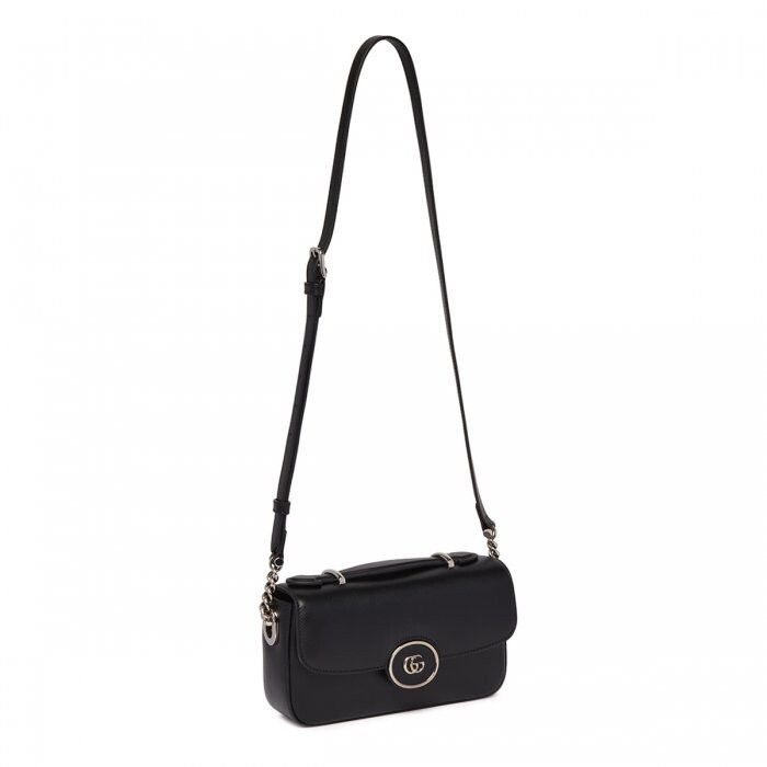 Gucci Petite GG Mini Shoulder Bag Black Leather AABSG Size ONE SIZE - 6 Thumbnail