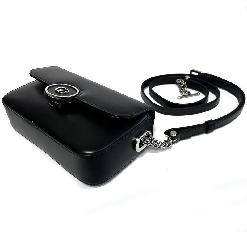 Gucci Petite GG Mini Shoulder Bag Black Leather AABSG Size ONE SIZE - 3 Thumbnail