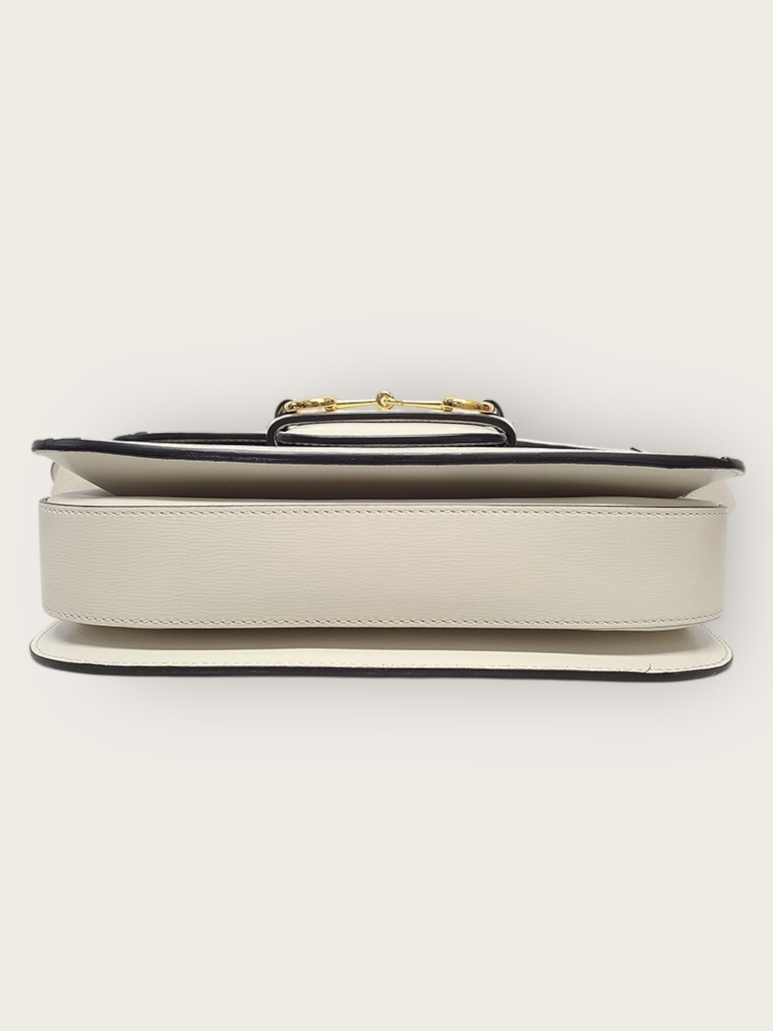 Gucci White Leather GG Supreme Horsebit Shoulder Bag Size ONE SIZE - 7 Thumbnail
