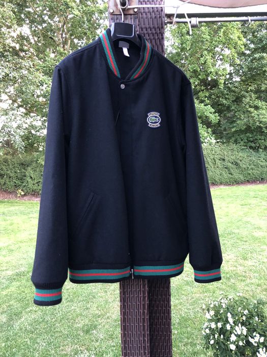 Supreme x lacoste hot sale varsity jacket