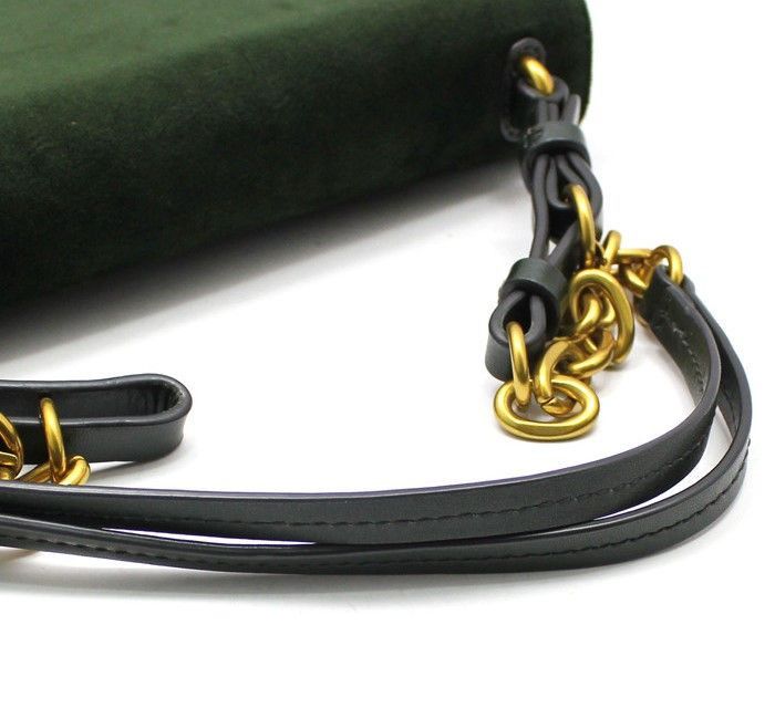 Tory Burch Green Suede Shoulder Bag Size ONE SIZE - 5 Thumbnail