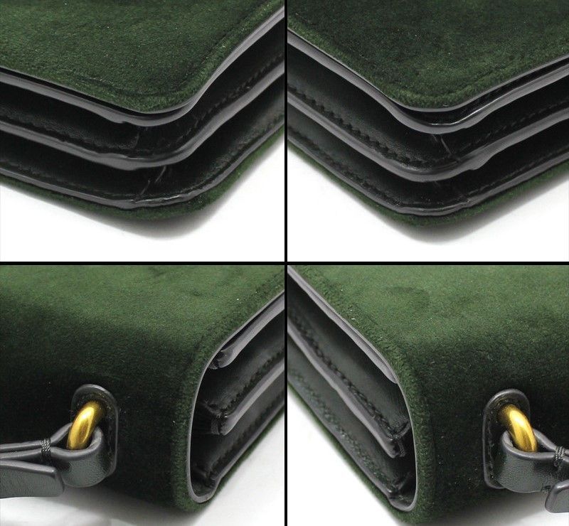 Tory Burch Green Suede Shoulder Bag Size ONE SIZE - 8 Thumbnail
